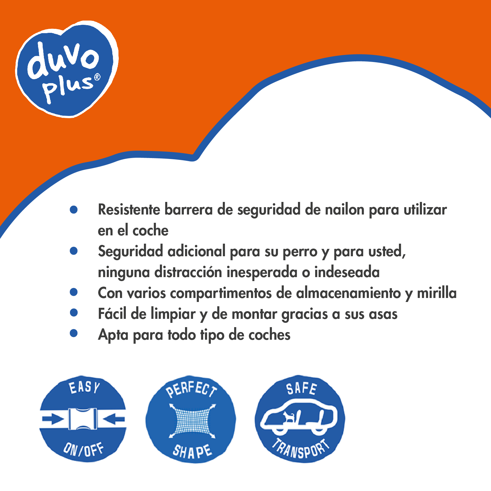 DUVO BARRERA SEGURIDAD ASIENTOS 70 x 60 CM