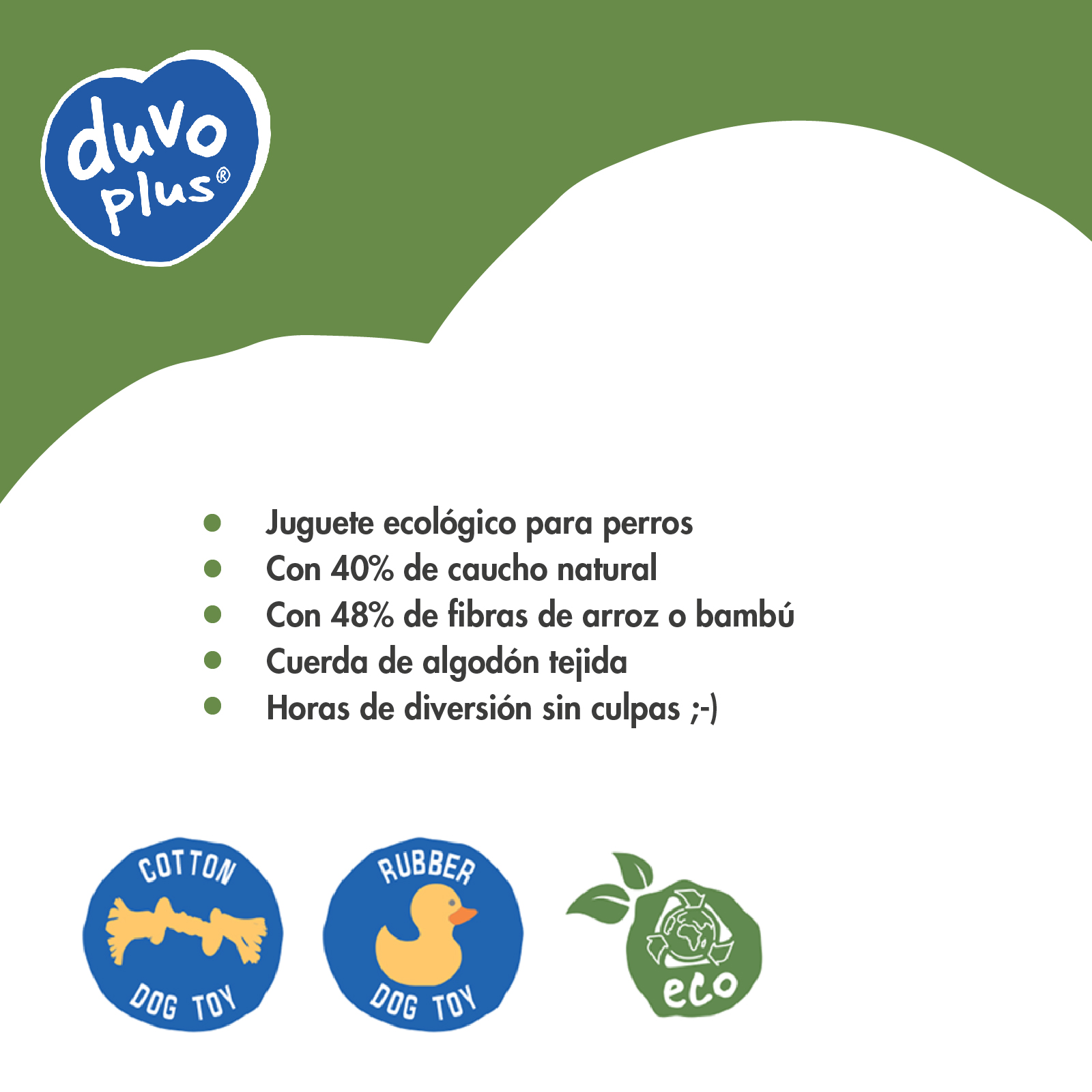 DUVO JUGUETE PERRO GOMA ECOLOGICA HUESO PINCHOS CON CUERDA 27 x 8,5 x 5 CM