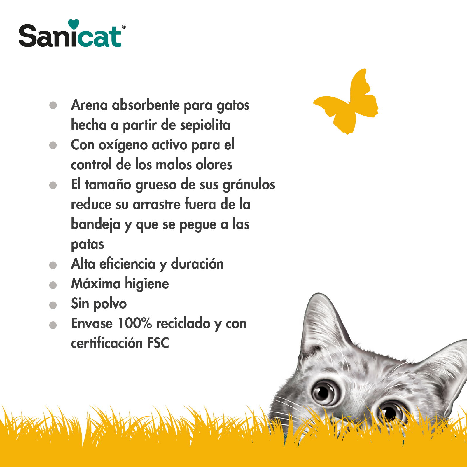 SANICAT SEPIOLITA ABSORBENTE CLASSIC SIN AROMA 10 LTS (6.25 Kg)