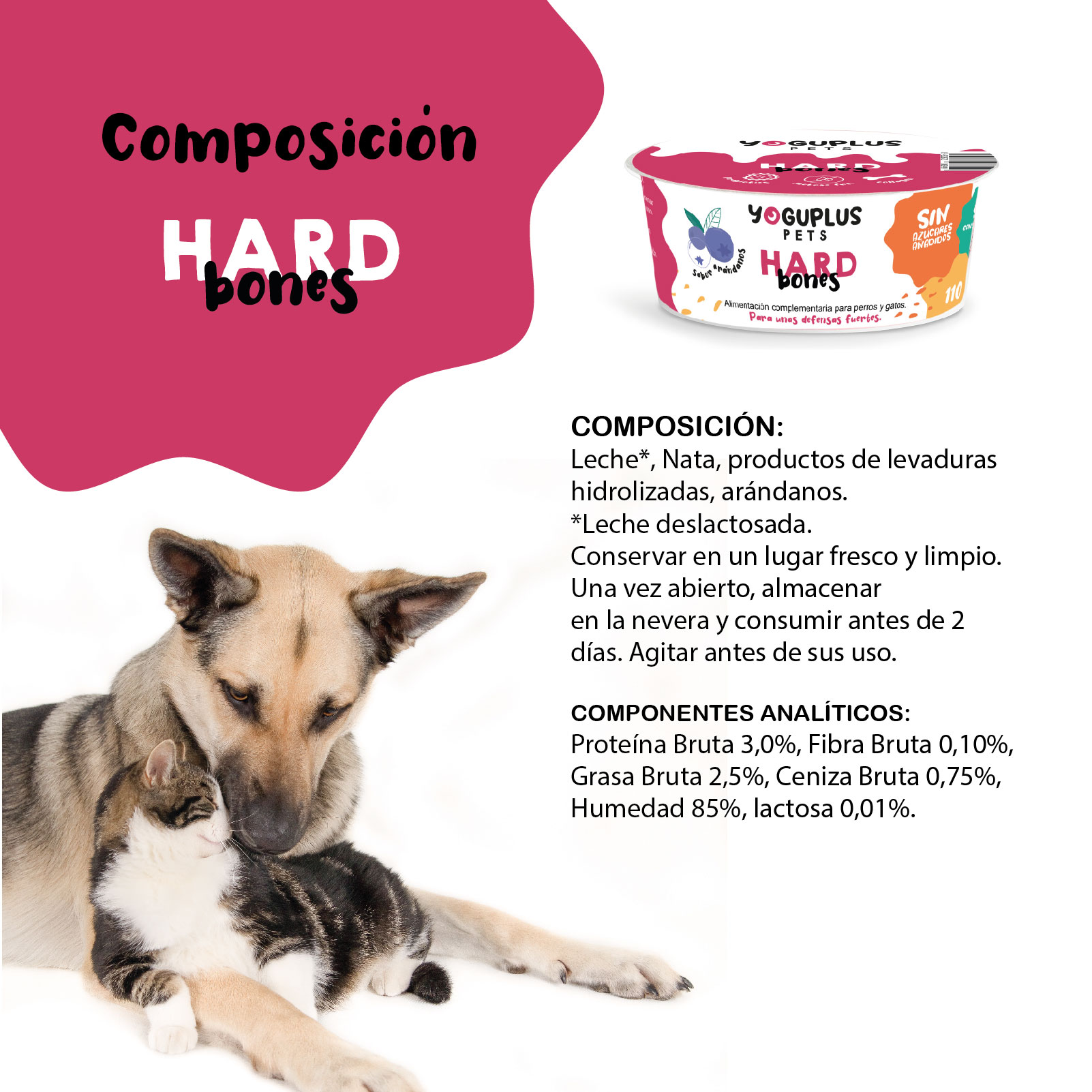 NUTRIPLUS YOGUPLUS PETS HARD-BONES ARANDANOS 110 GR