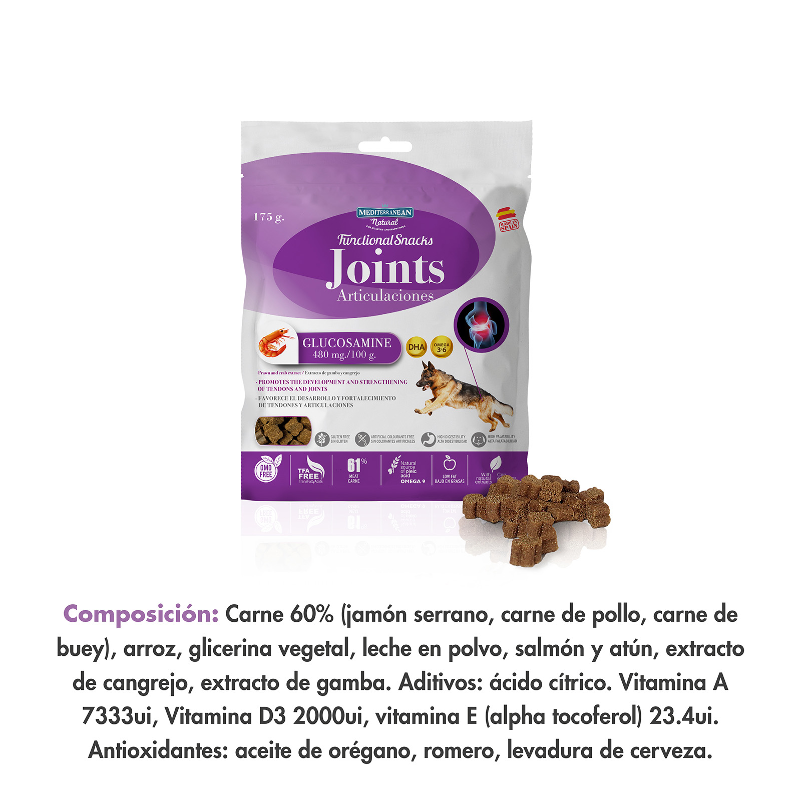 MDT FUNCIONAL SNACKS JOINTS-ARTICULACIONES  175 GR  10 UNI