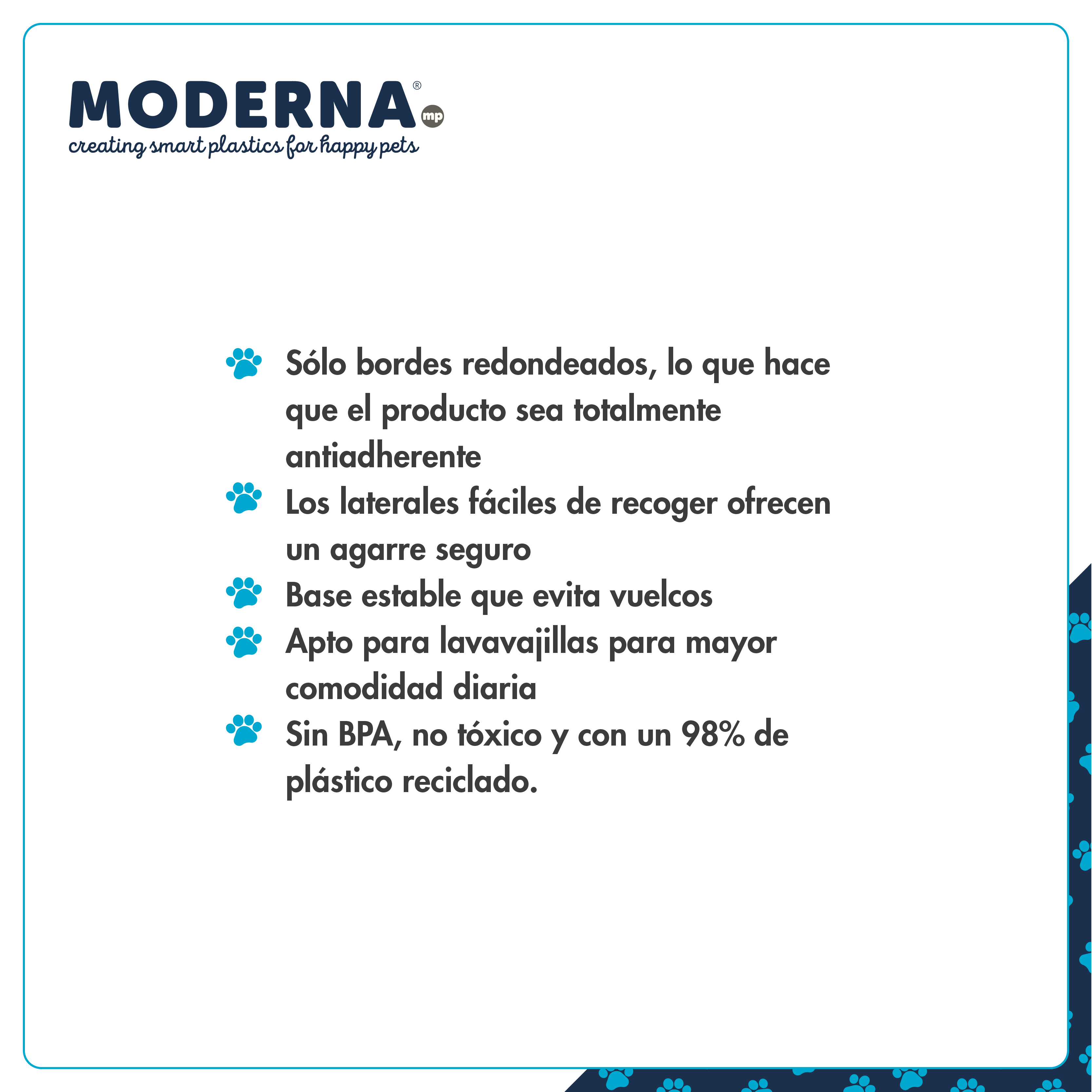 MODERNA RECYCLED COMEDERO GUSTO PERRO DOBLE