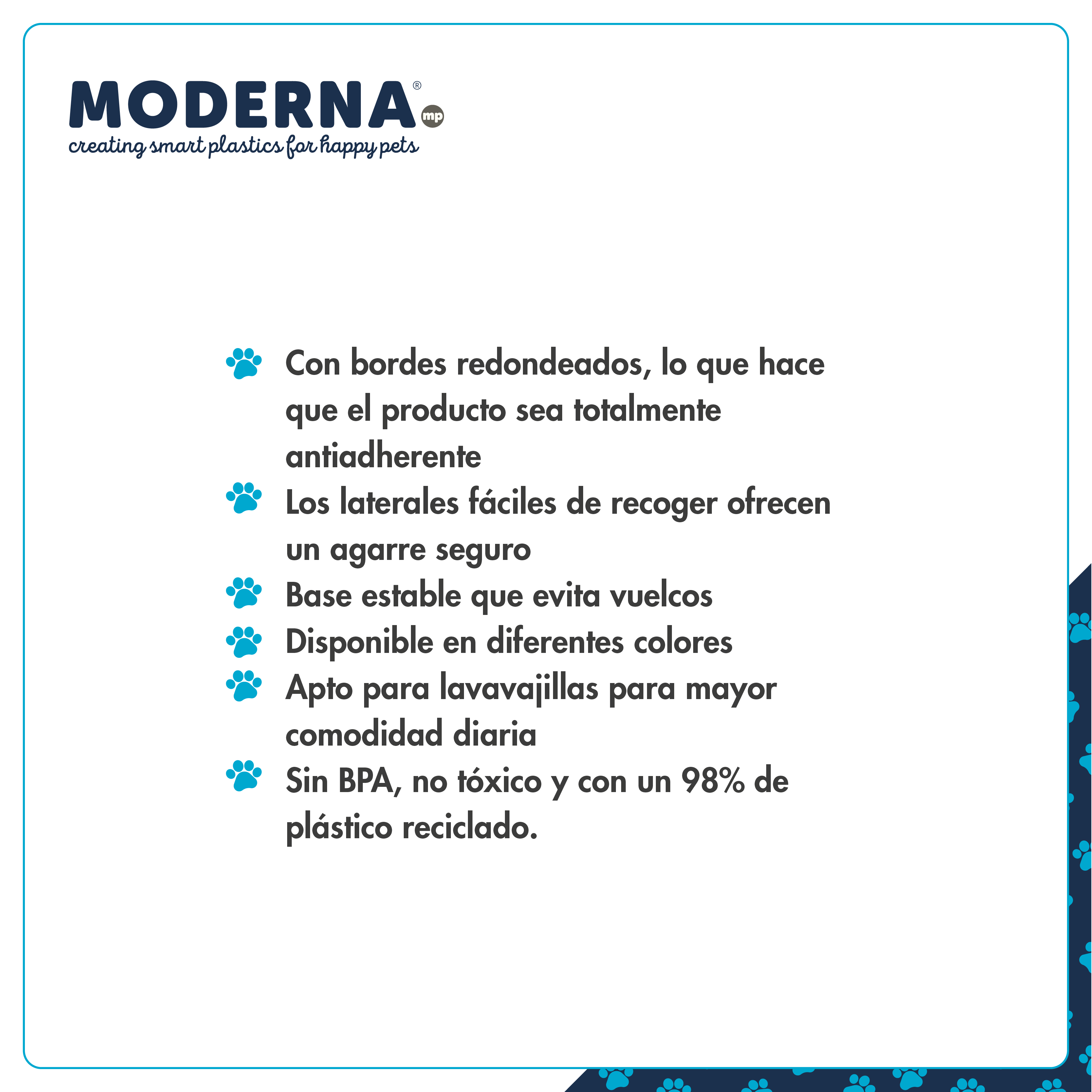 MODERNA RECYCLED COMEDERO GUSTO PERRO Nº1