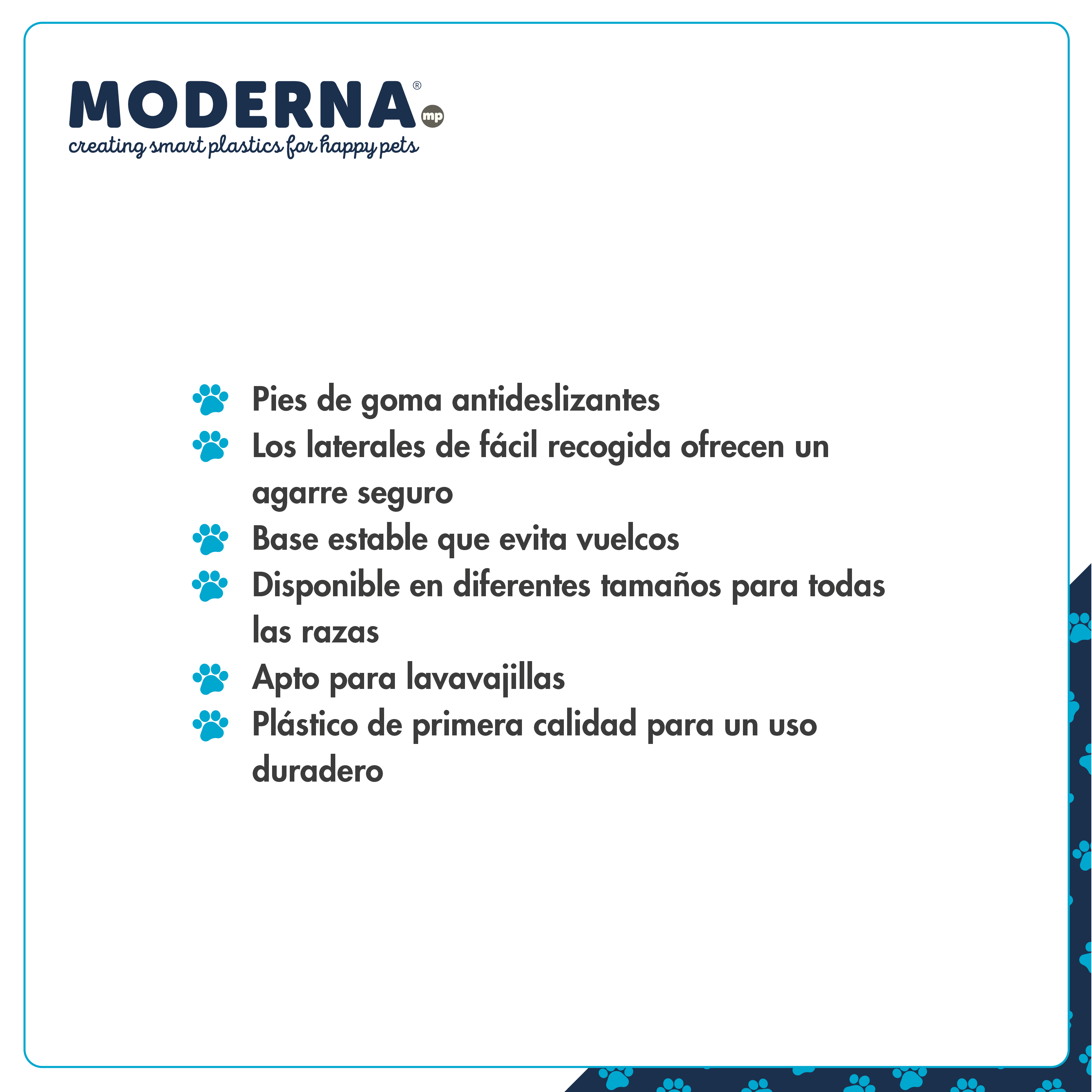 MODERNA COMEDERO SMARTY PERRO DOBLE Nº1