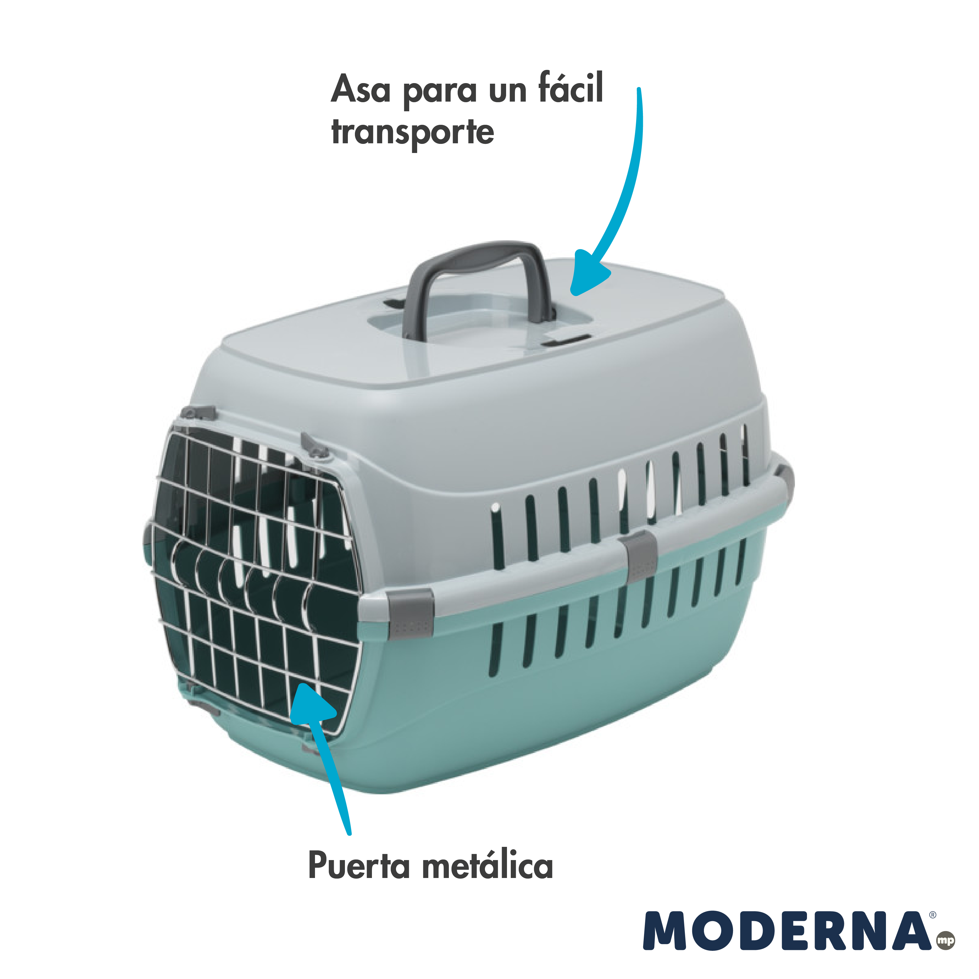 MODERNA RECYCLED TRANSPORTIN PUERTA METAL ROADRUNNER 1 (48,6 x 32,3 x 30,3 CM)