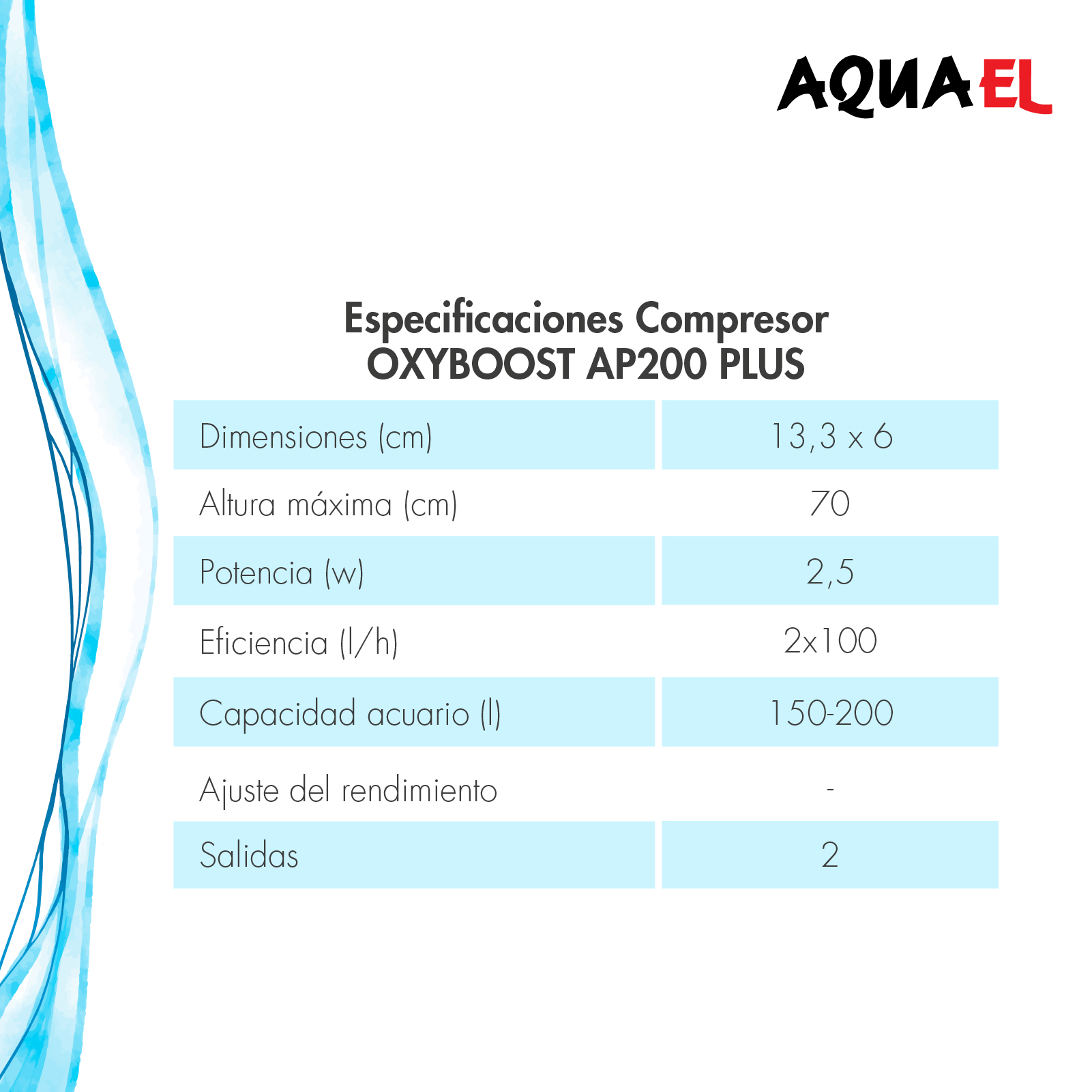 AQUAEL COMPRESOR OXYBOOST AP