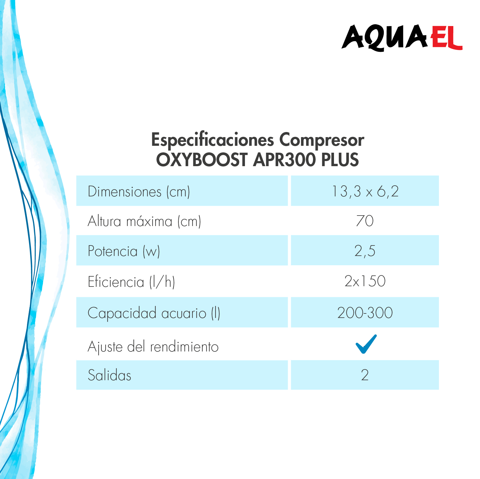 AQUAEL COMPRESOR OXYBOOST APR