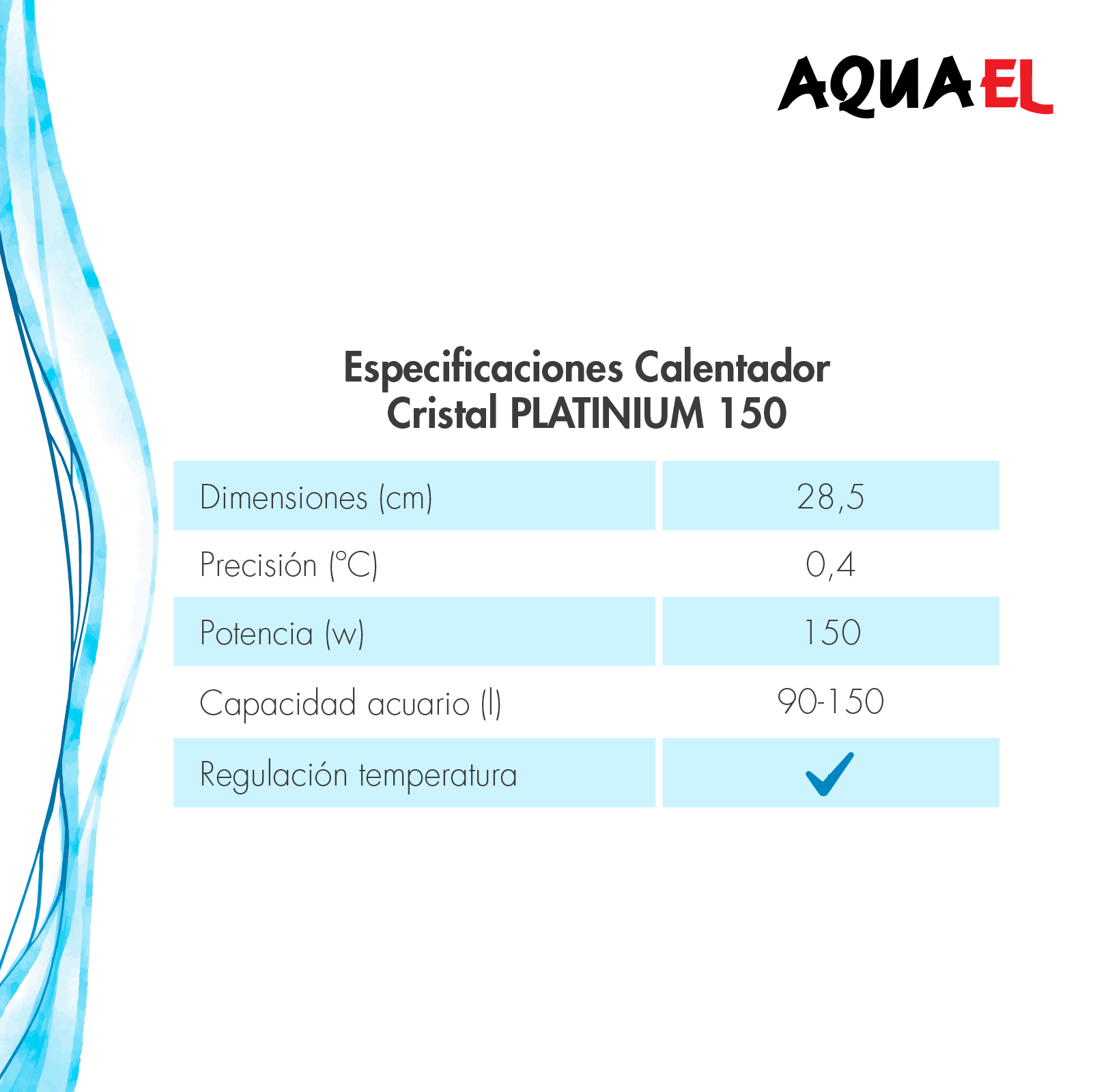 AQUAEL CALENTADOR CRISTAL PLATINIUM