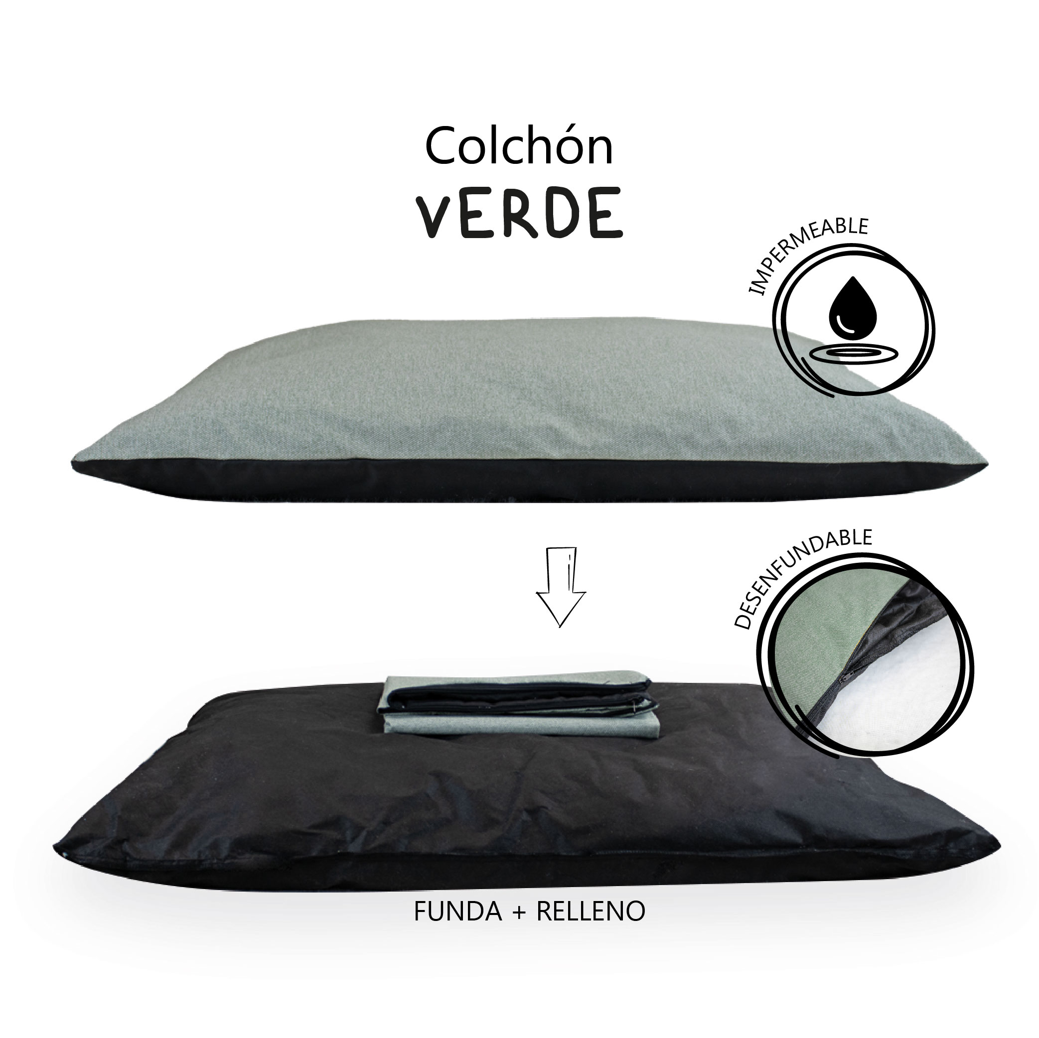 YAGU LOTE COLCHON MYKONOS T-2  80 x 60 x 12 CM