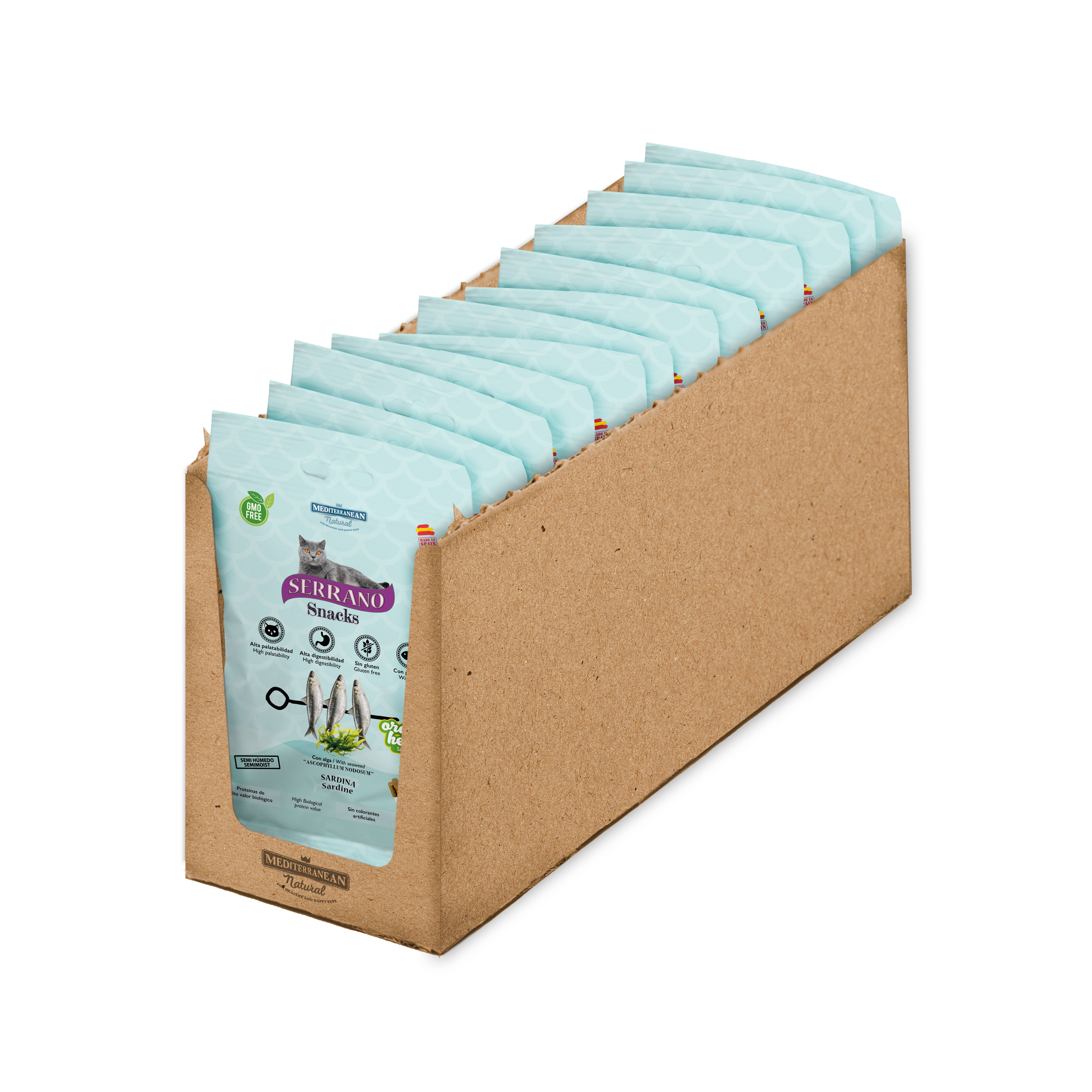 MDT NEW SERRANO SNACKS GATO SALUD BUCAL SARDINA 50 GR