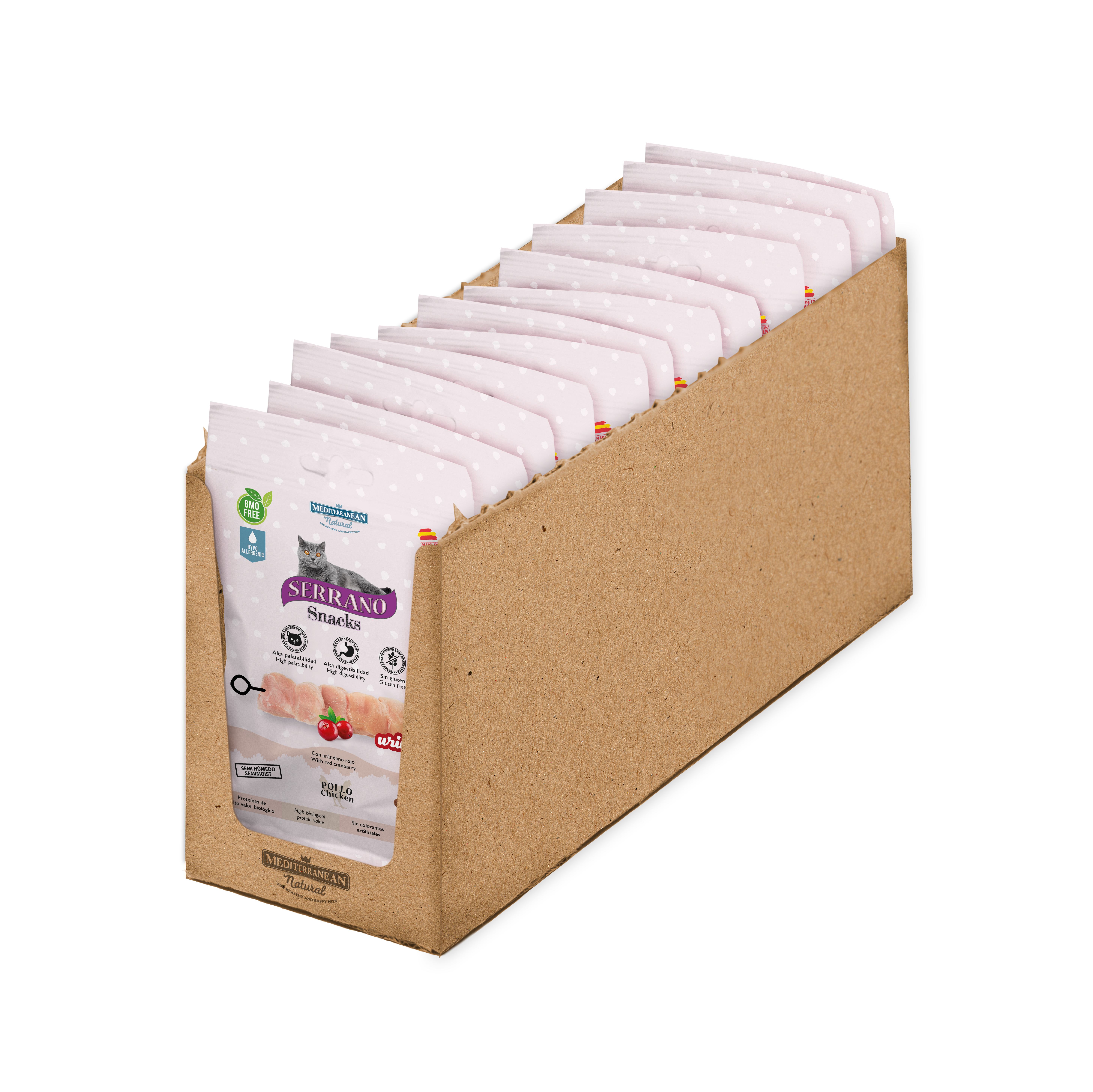 MDT NEW SERRANO SNACKS GATO URINARY POLLO 50 GR