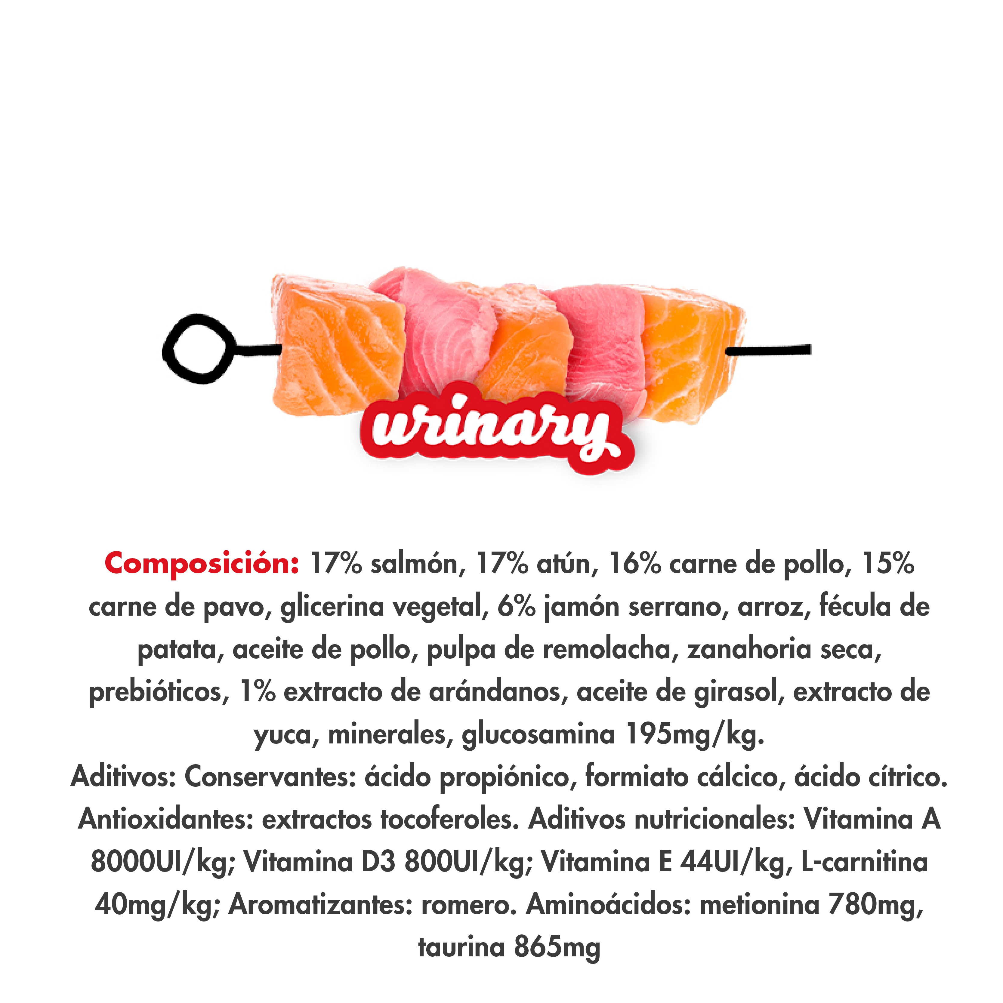 MDT NEW SERRANO SNACKS GATO URINARY SALMON Y ATUN 50 GR