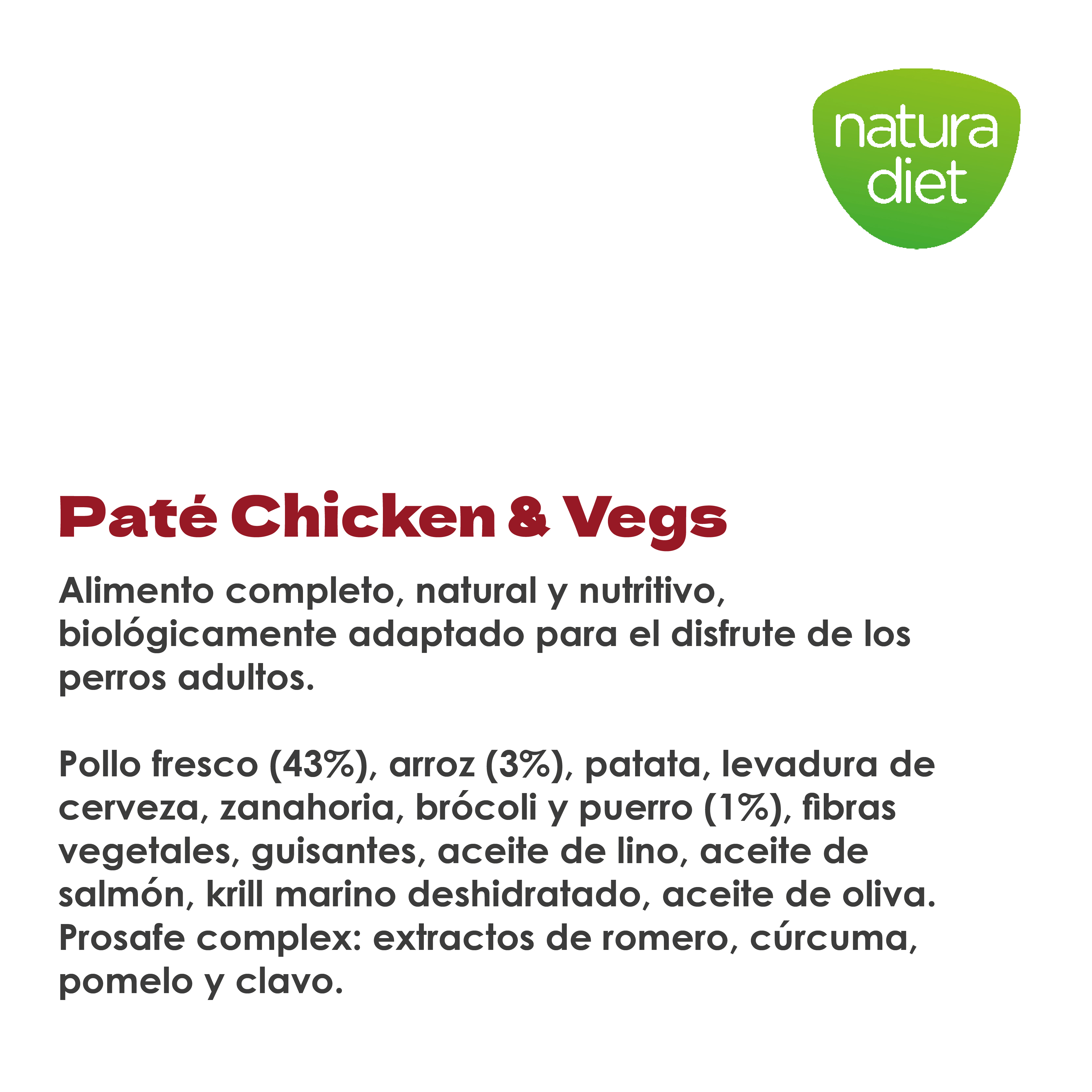 DNG NATURA DIET DOG PATE CHICKEN &amp; VEGS 400 GR