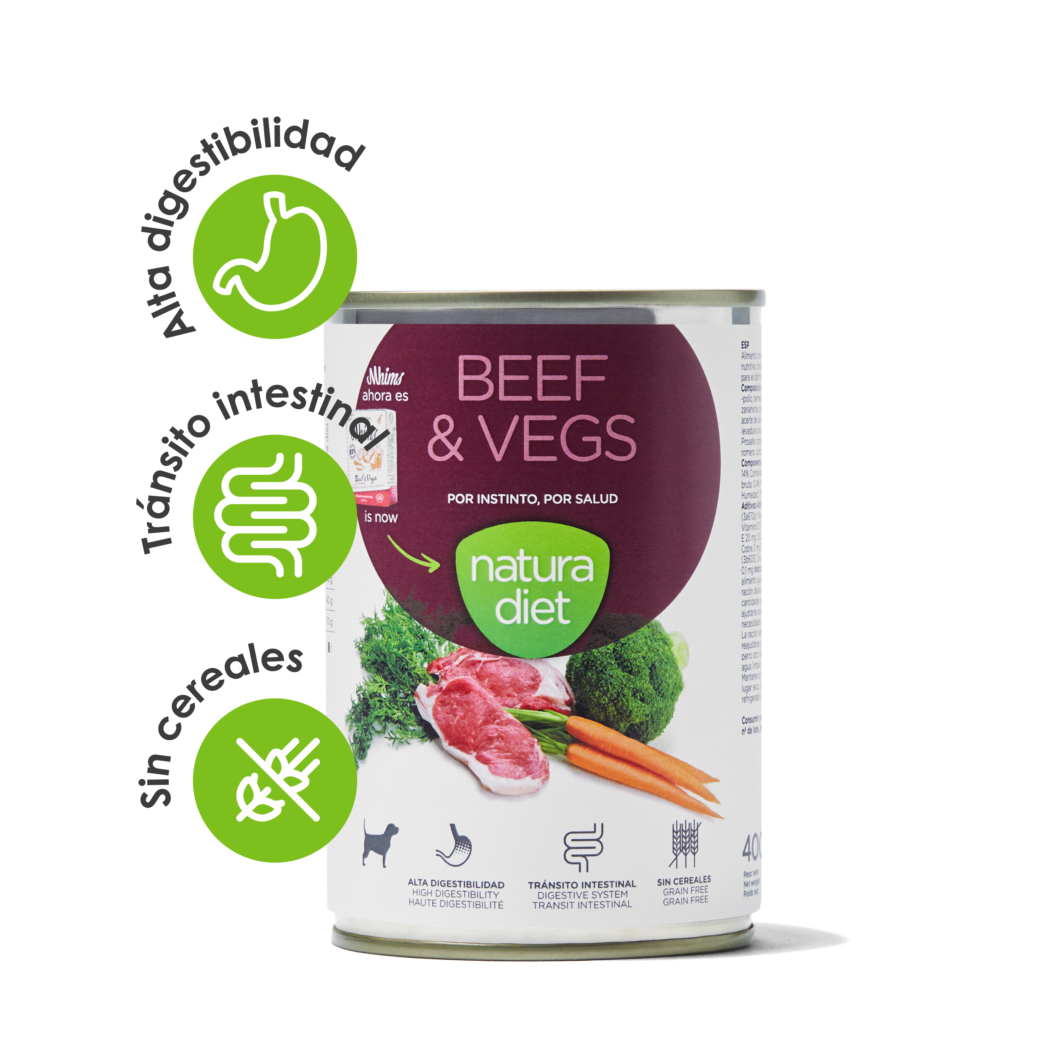 DNG NATURA DIET DOG PATE BEEF &amp; VEGS 400 GR