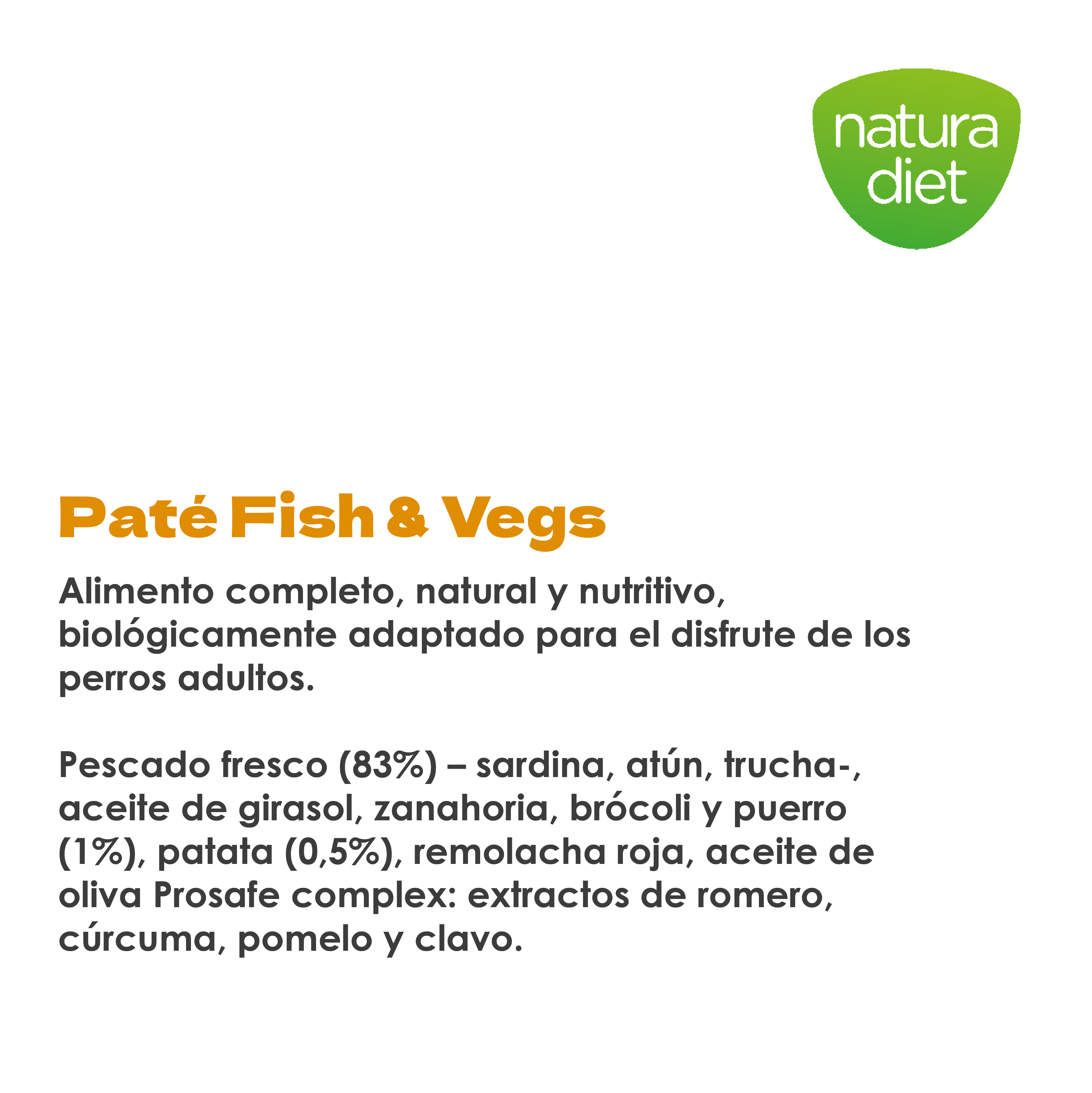DNG NATURA DIET DOG PATE FISH &amp; VEGS 400 GR