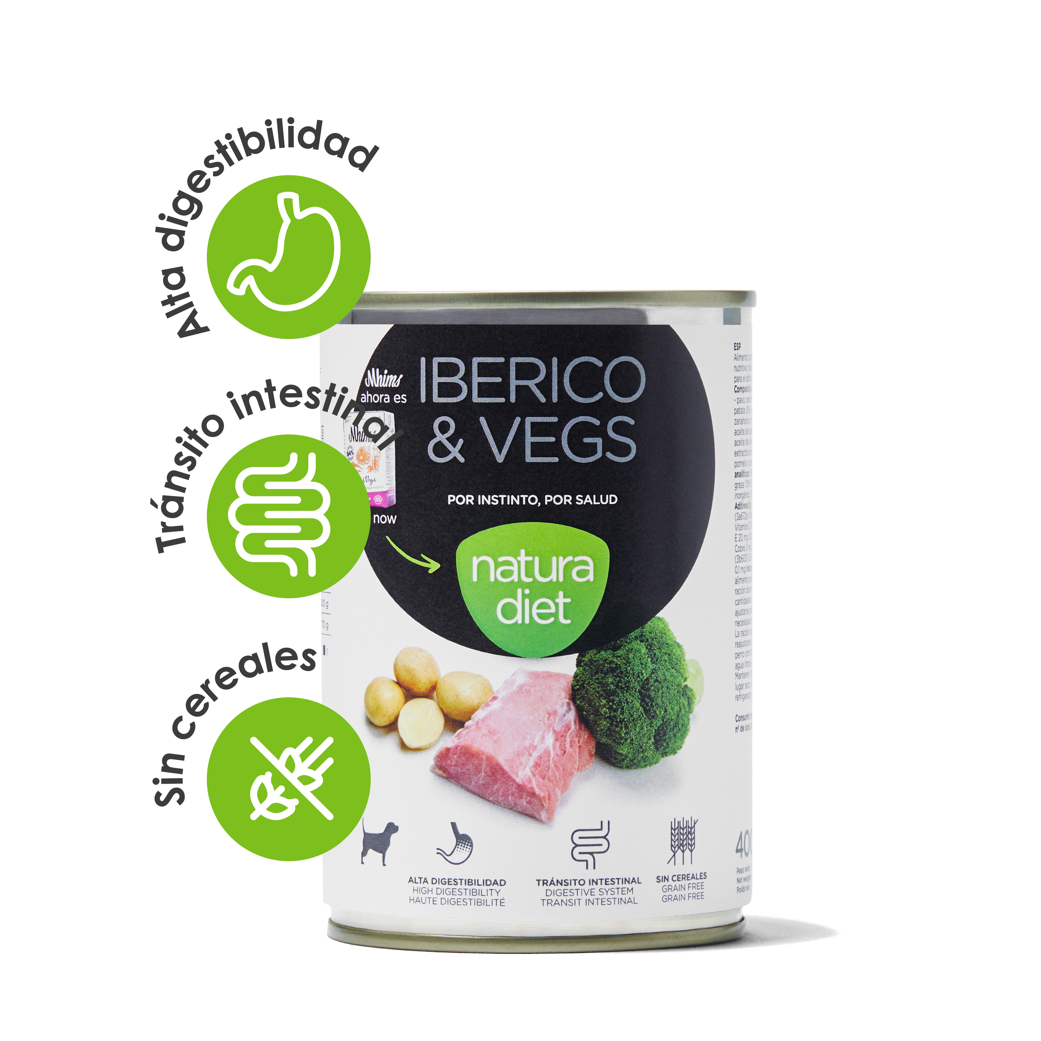 DNG NATURA DIET DOG PATE IBERICO &amp; VEGS 400 GR