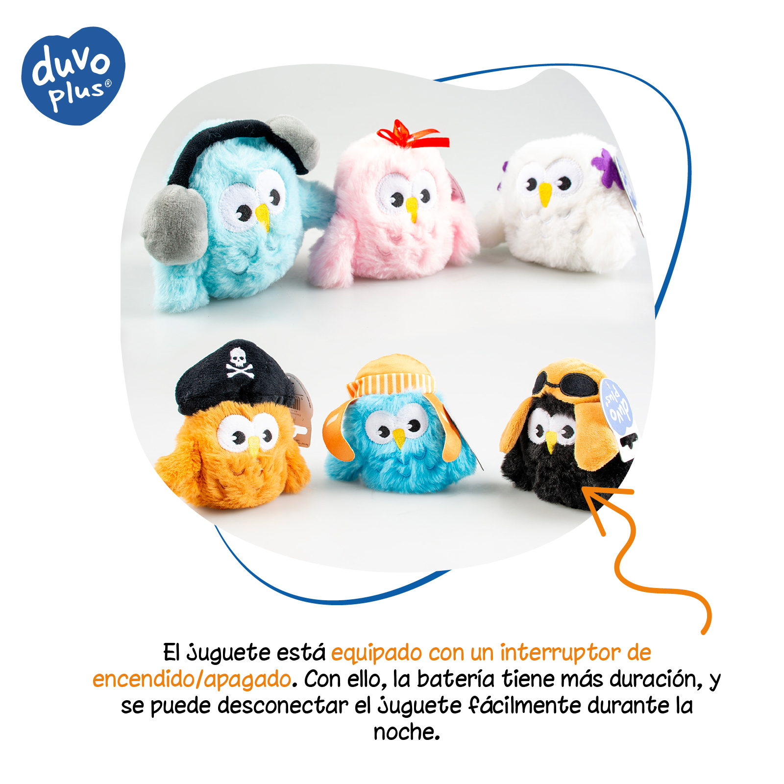 DUVO JUGUETE GATO BUHO ELECTRONICO SURTIDO 6 x 10 x 13 CM