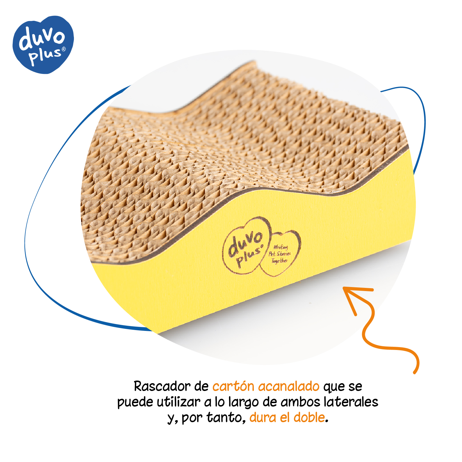 DUVO RASCADOR GATO CARTON WAYNE WAVY AMARILLO 44 x 11 x 4 CM