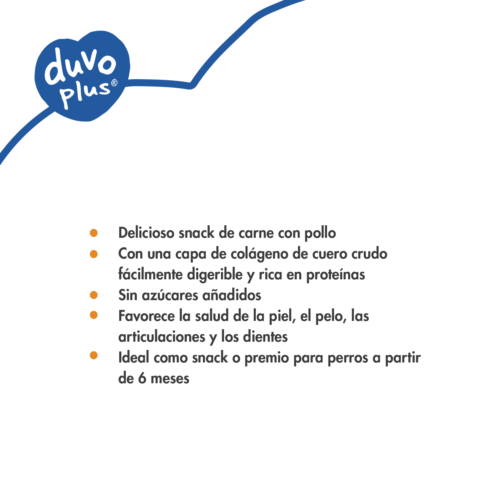 DUVO CHEW ROLLS COLAGENO DE POLLO T-L  25 x 3 CM (1 UNI - 105 GR)
