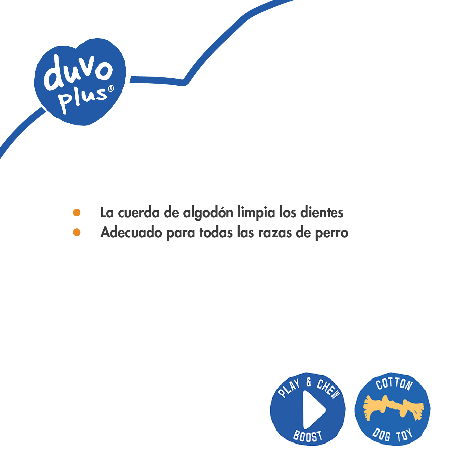 DUVO CUERDA ALGODON 4 NUDOS 55 CM