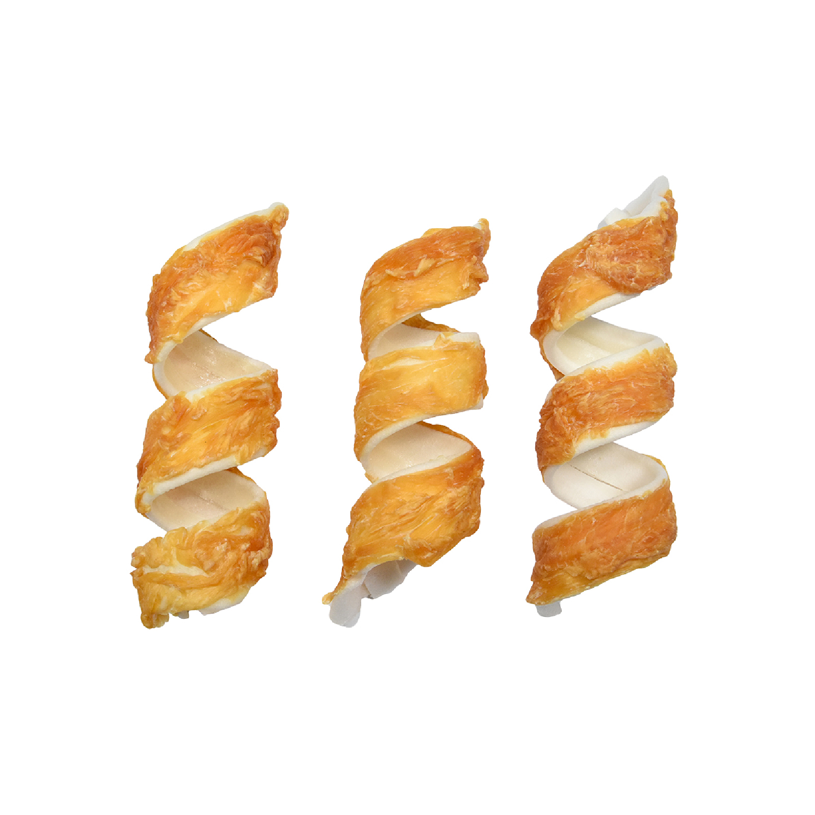 DUVO MEAT ESPIRAL DE POLLO Y PIEL SMALL 14-16 CM BOLSA 500 GR 14 UNI