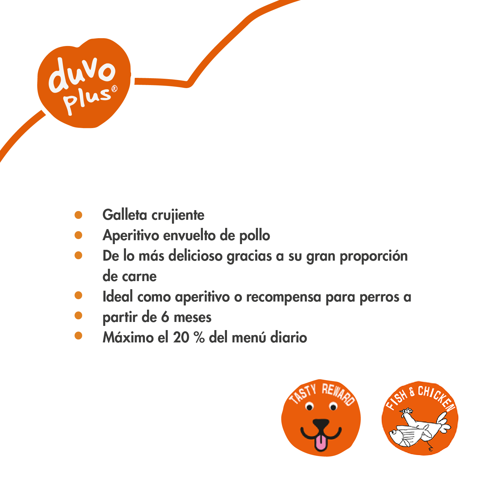 DUVO MEAT WRAPS DE GALLETA CON POLLO BOTE 400 GR