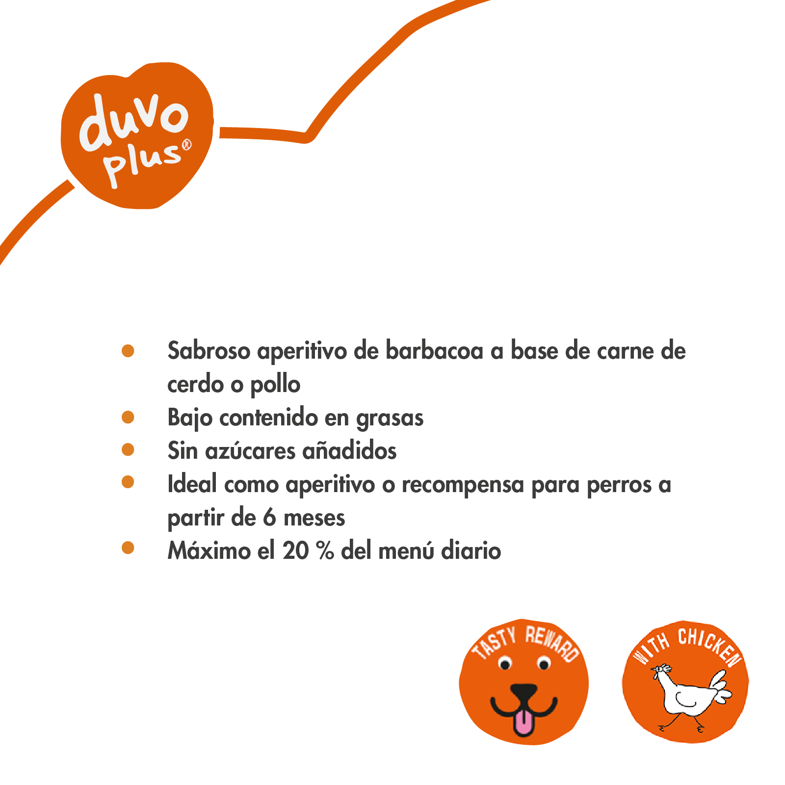 DUVO CHEW PARRILLADA POLLO BARBACOA 48-54 GR