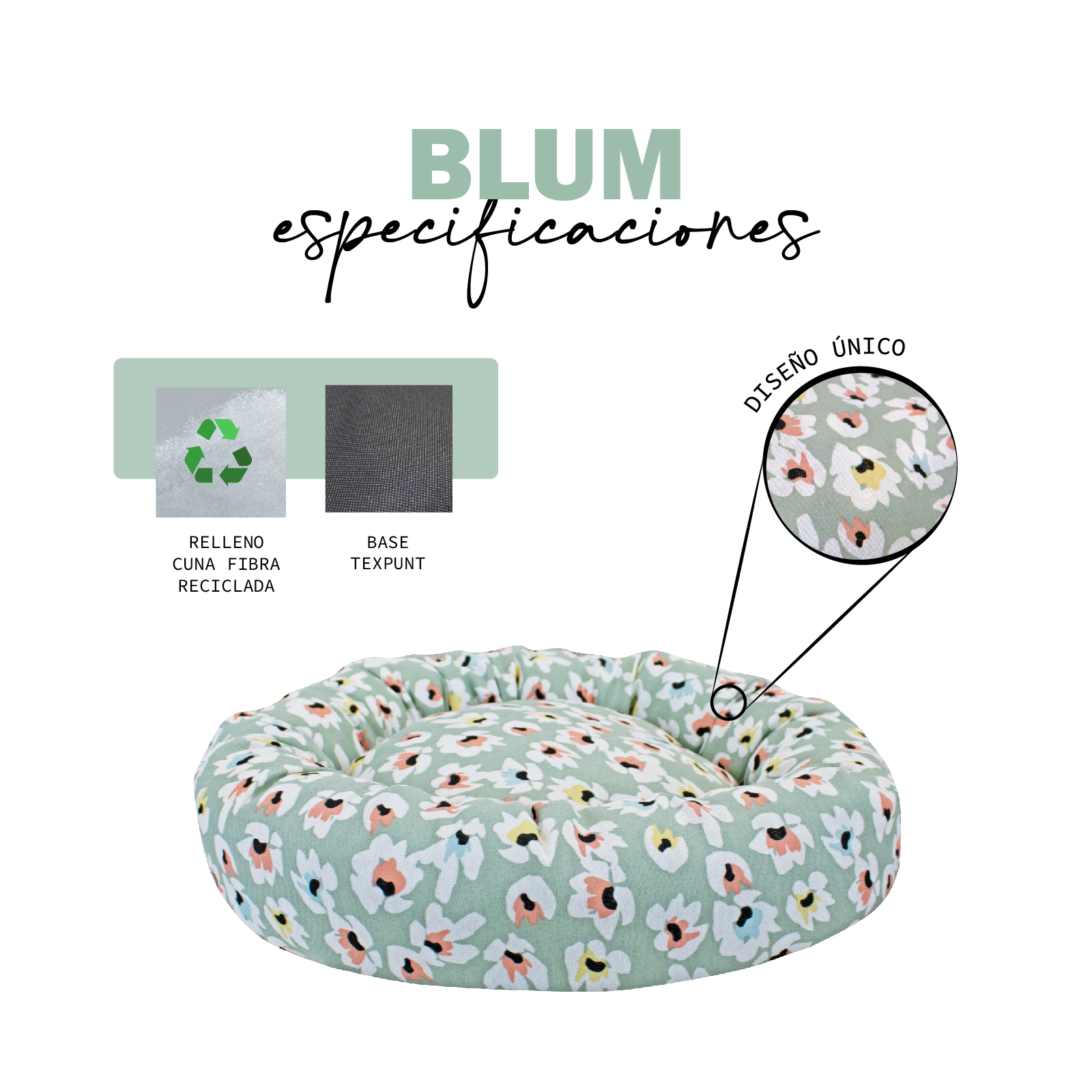 YAGU CUNA REDONDA BLUM T-1  47 x 47 x 13 CM