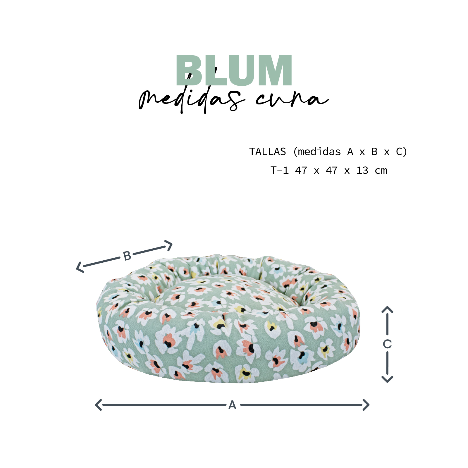 YAGU CUNA REDONDA BLUM T-1  47 x 47 x 13 CM