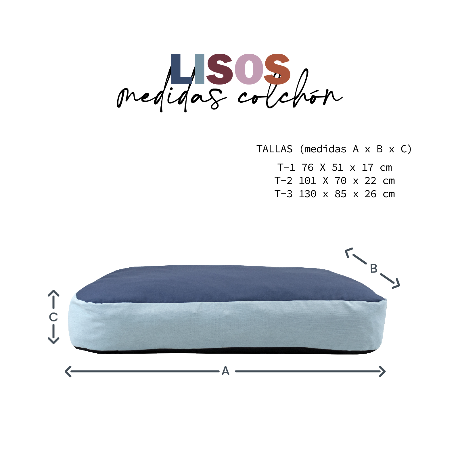 YAGU COLCHON HAPPY AZUL-CELESTE