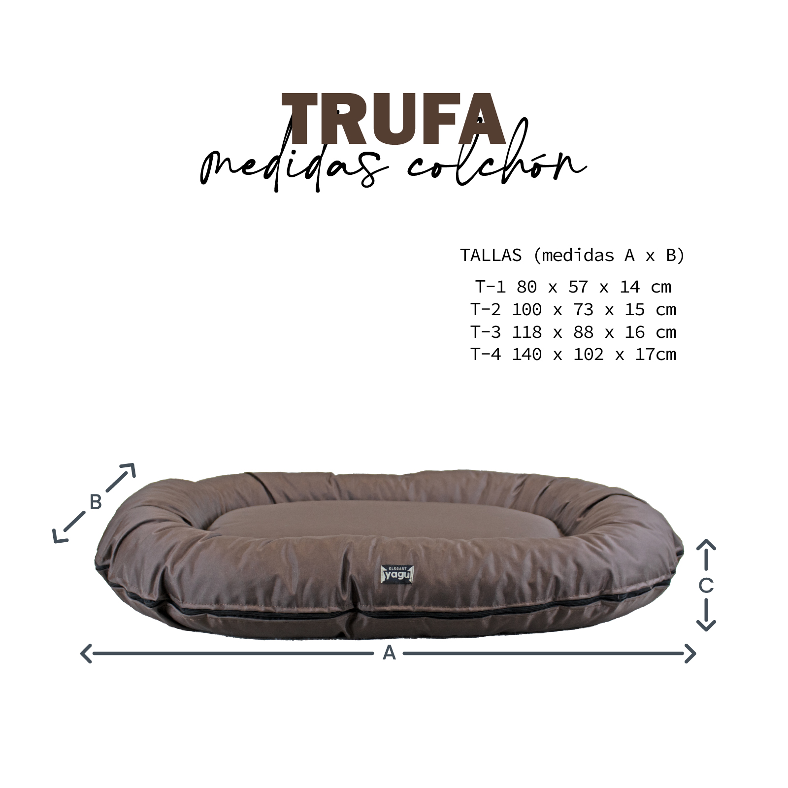 YAGU COLCHON TRUFA MARRON
