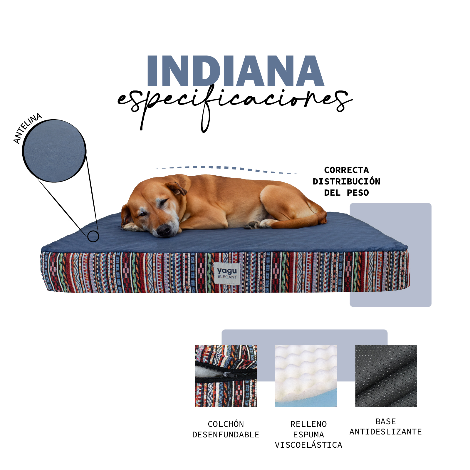 YAGU COLCHON RELAX VISCOELASTICO INDIANA