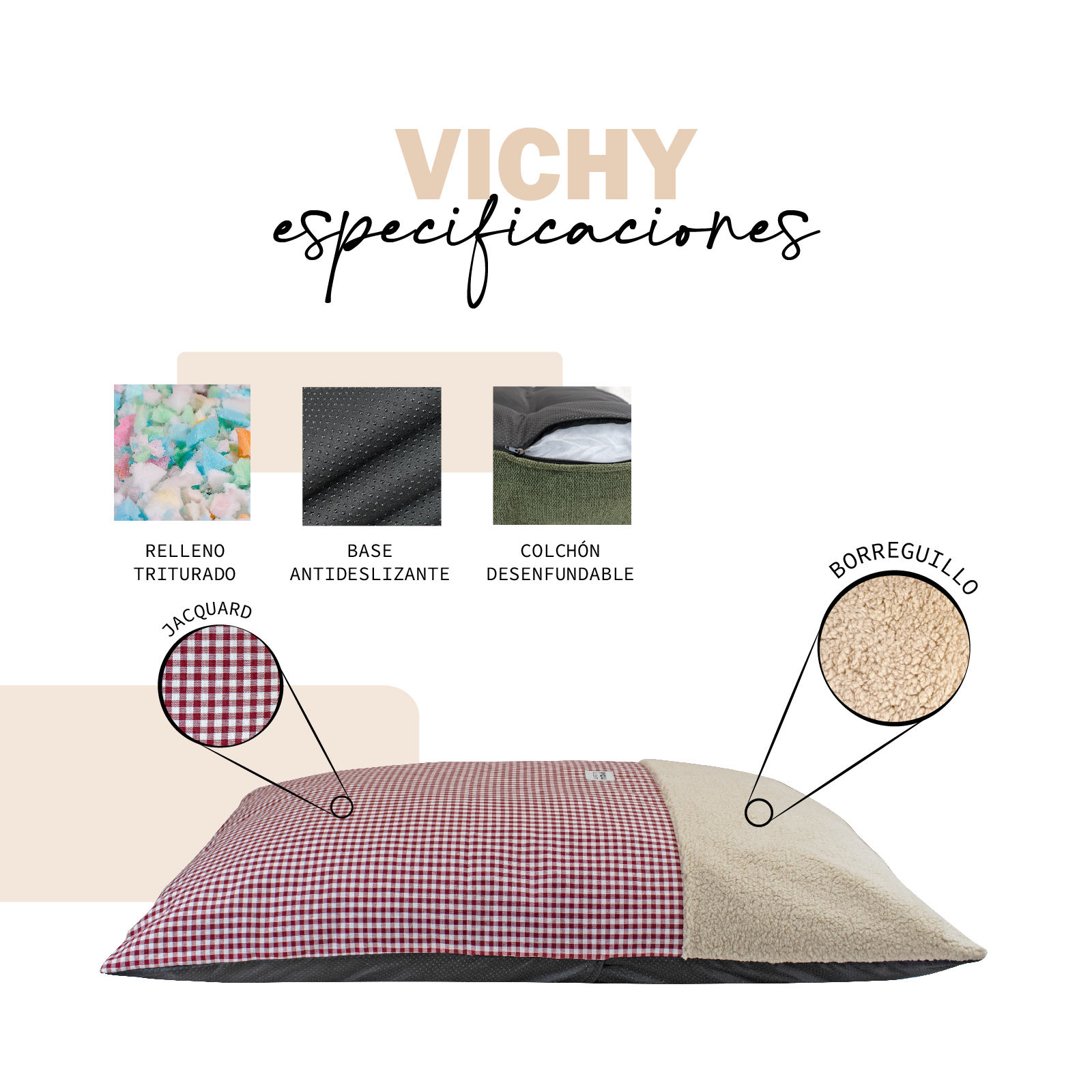 YAGU COJIN EOS VICHY GRANA T-U  100 x 70 CM