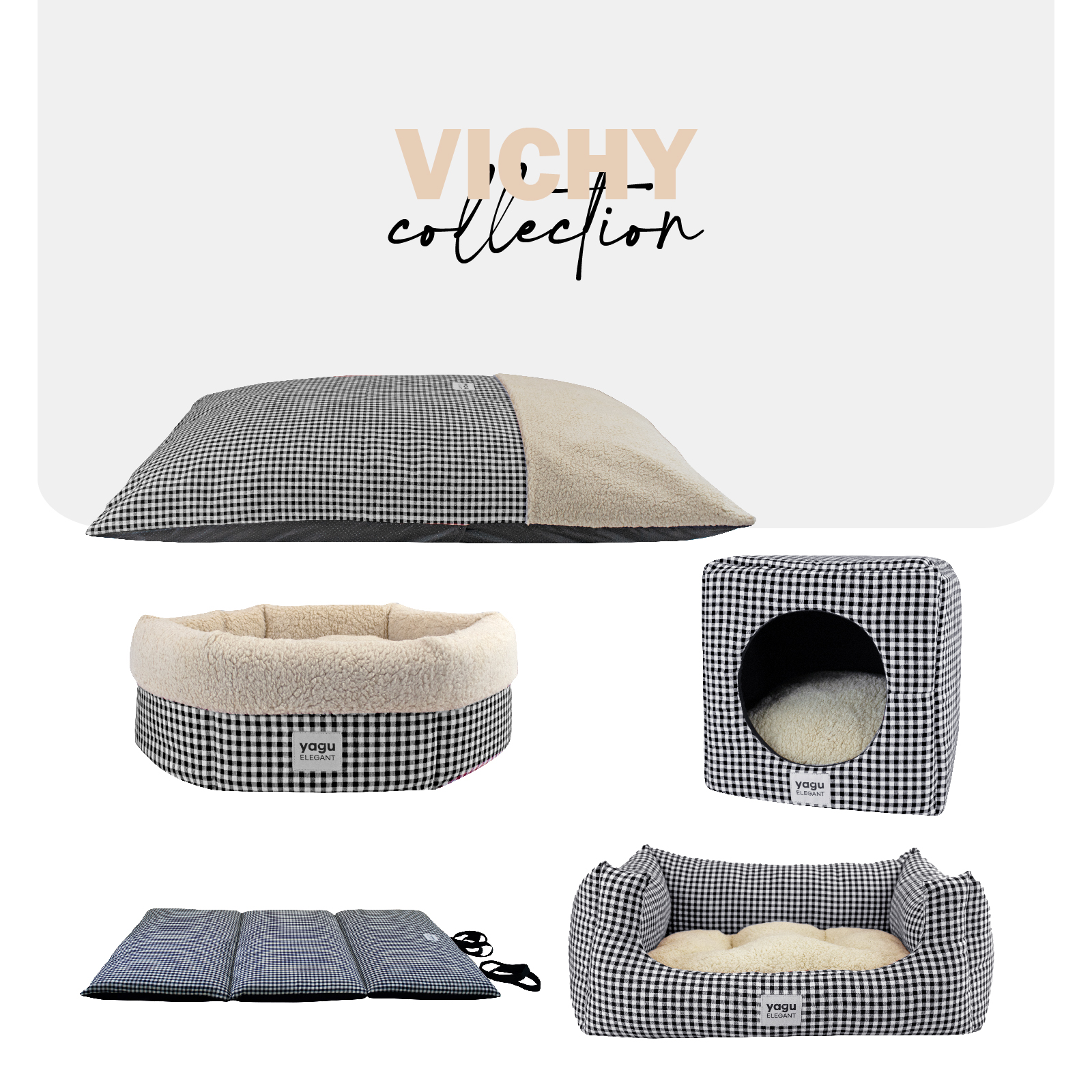 YAGU CUNA CONFORT VICHY NEGRO