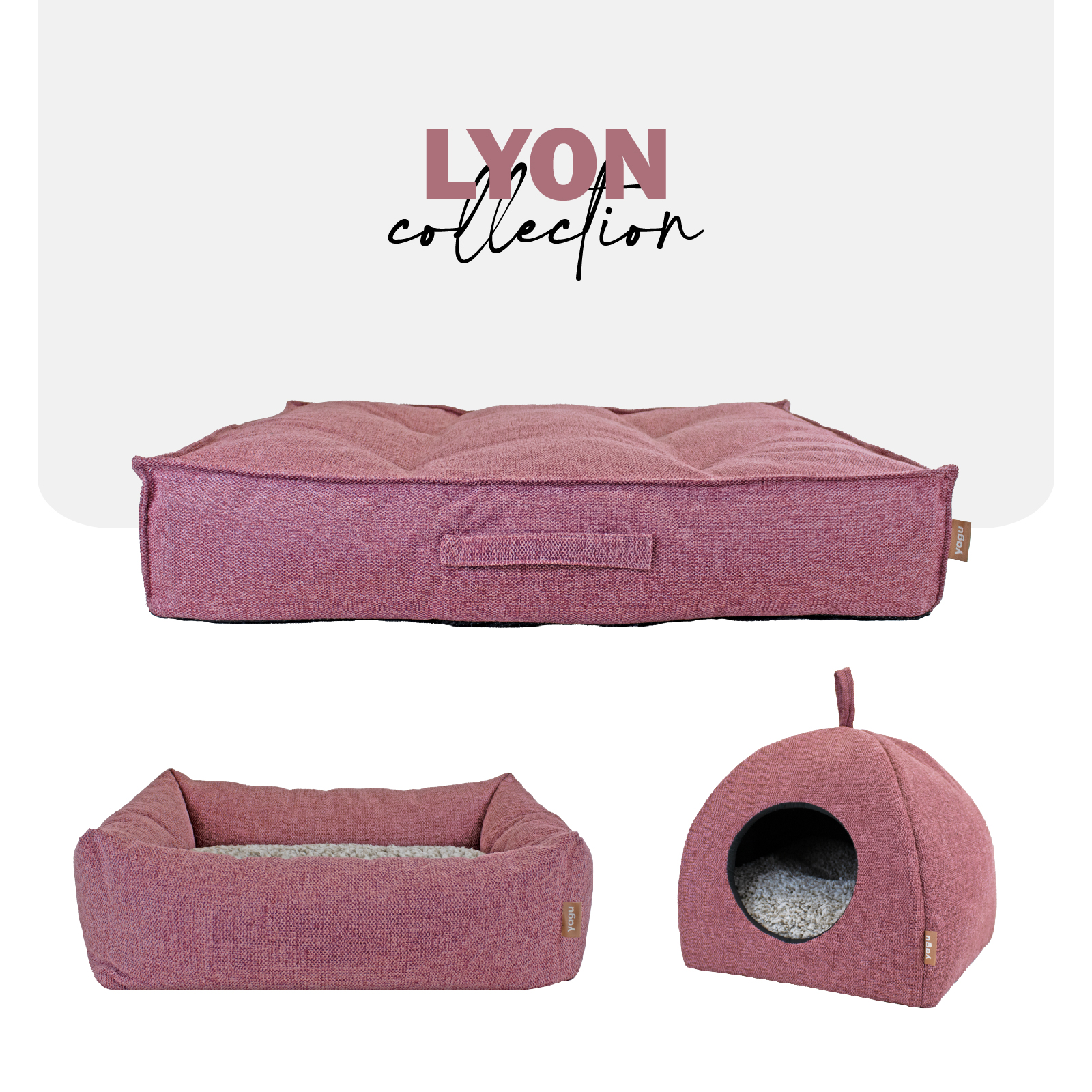 YAGU COLCHON HERMES LYON ROSA T-1  82 x 62 x 16 CM