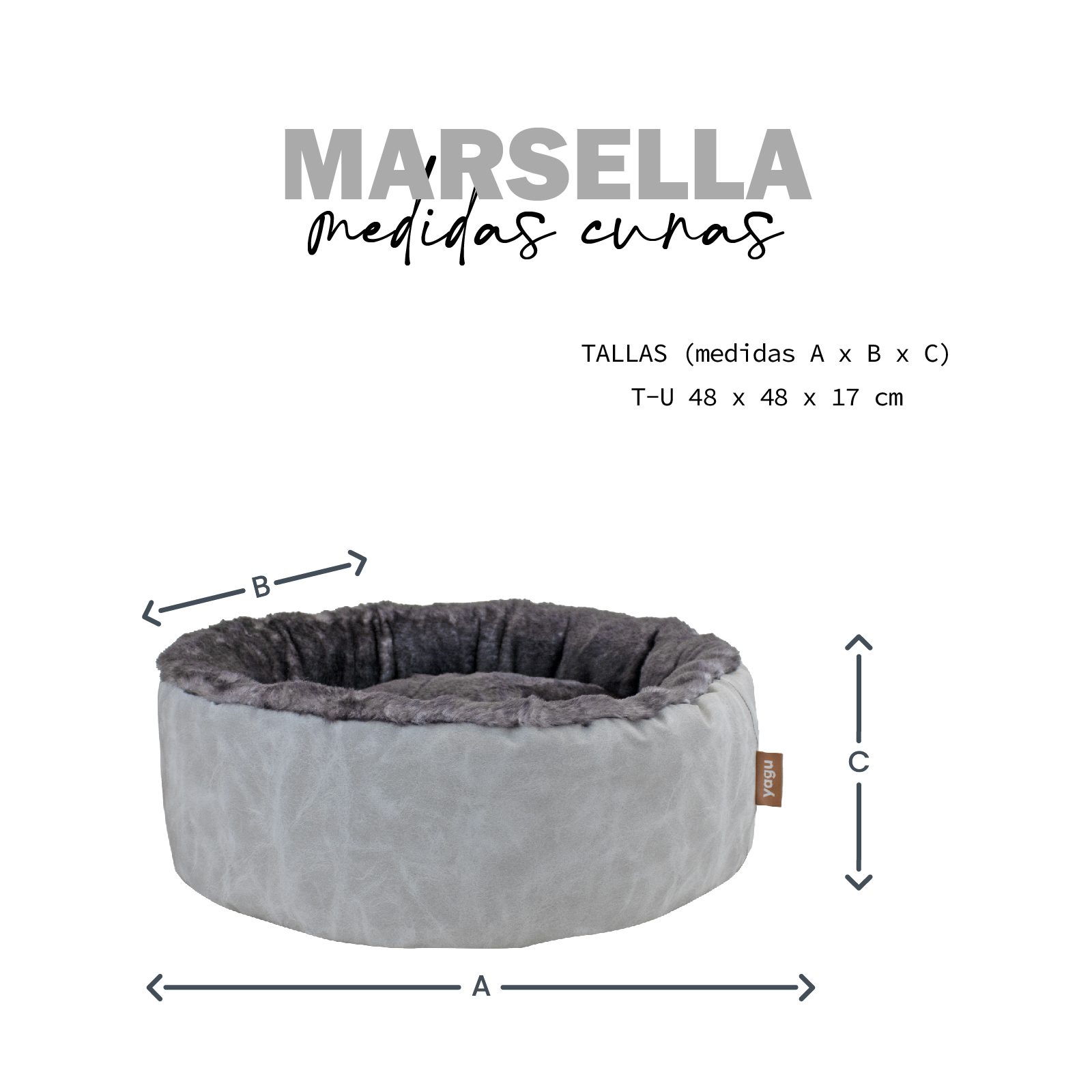YAGU CUNA VALLE MARSELLA T-U  48 x 48 x 17 CM