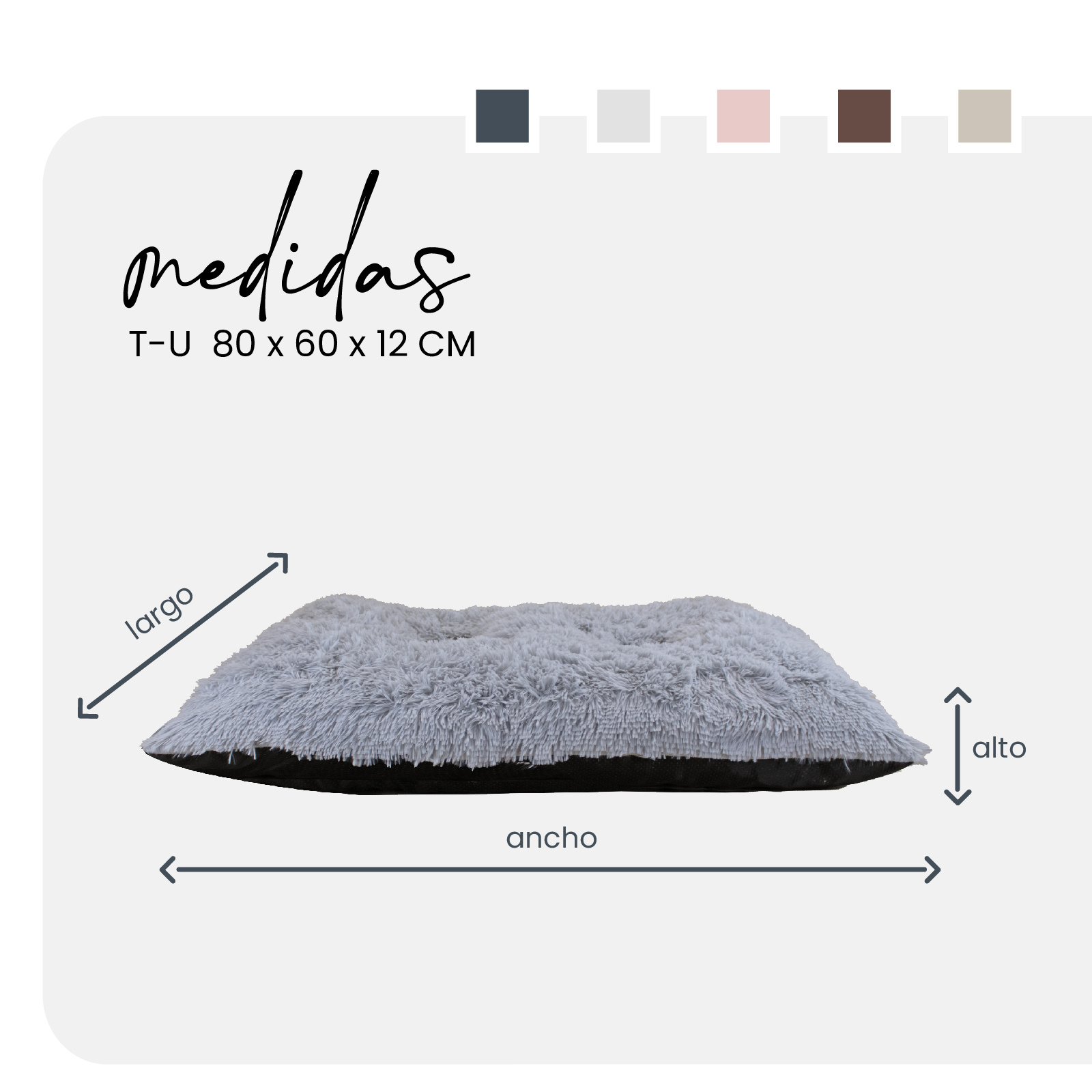 YAGU COLCHON FUN DIVER GRIS T-U  80 x 60 x 12 CM