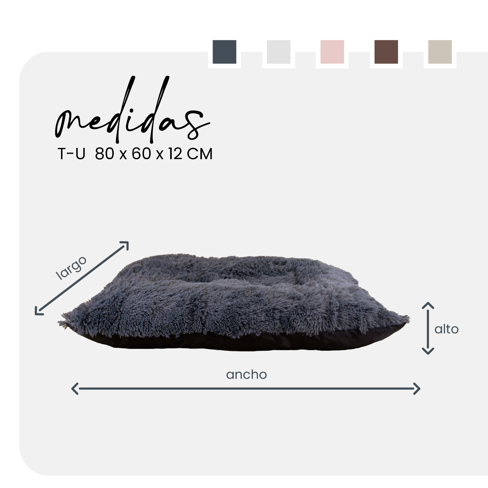 YAGU COLCHON FUN DIVER ANTRACITA T-U  80 x 60 x 12 CM