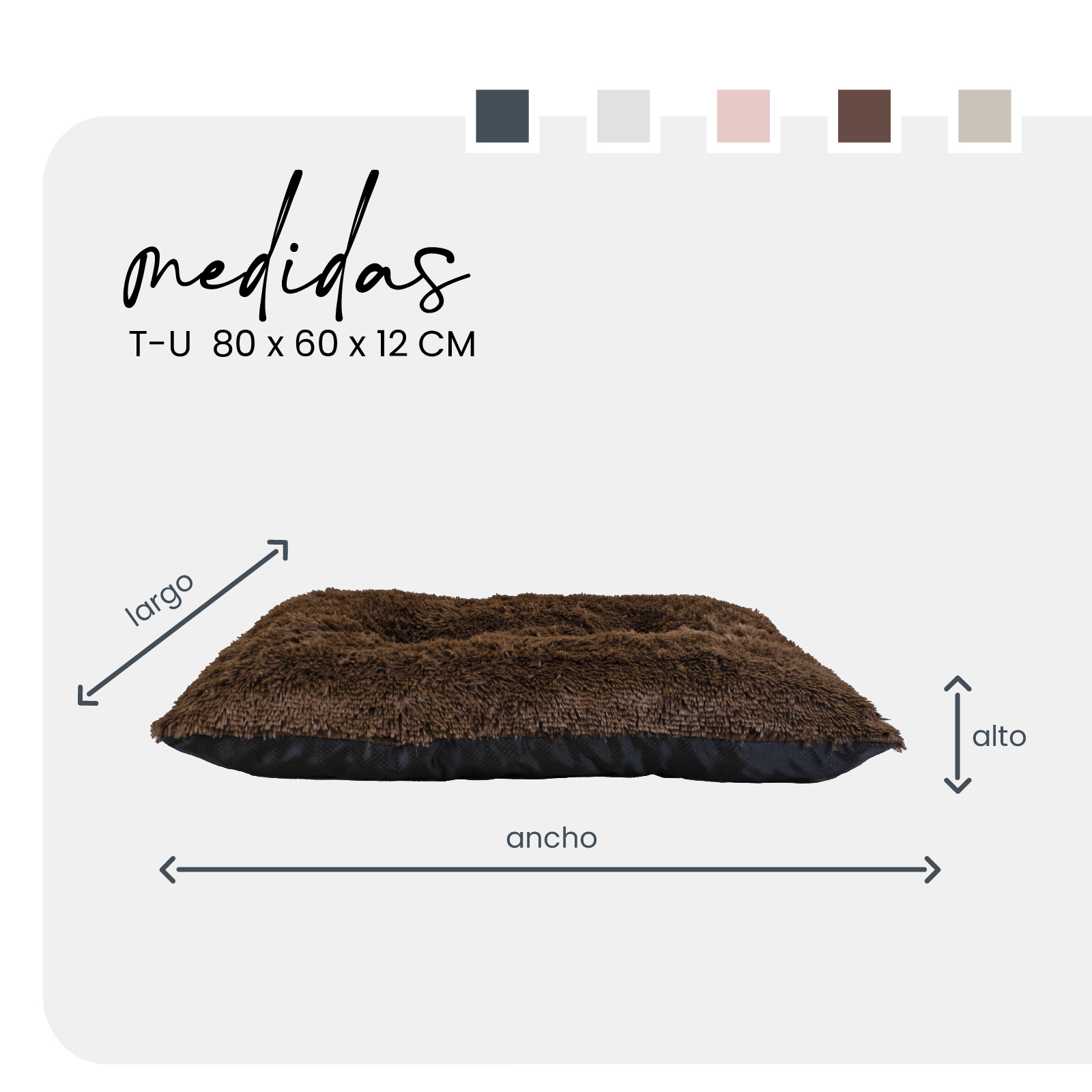 YAGU COLCHON FUN DIVER MARRON T-U  80 x 60 x 12 CM