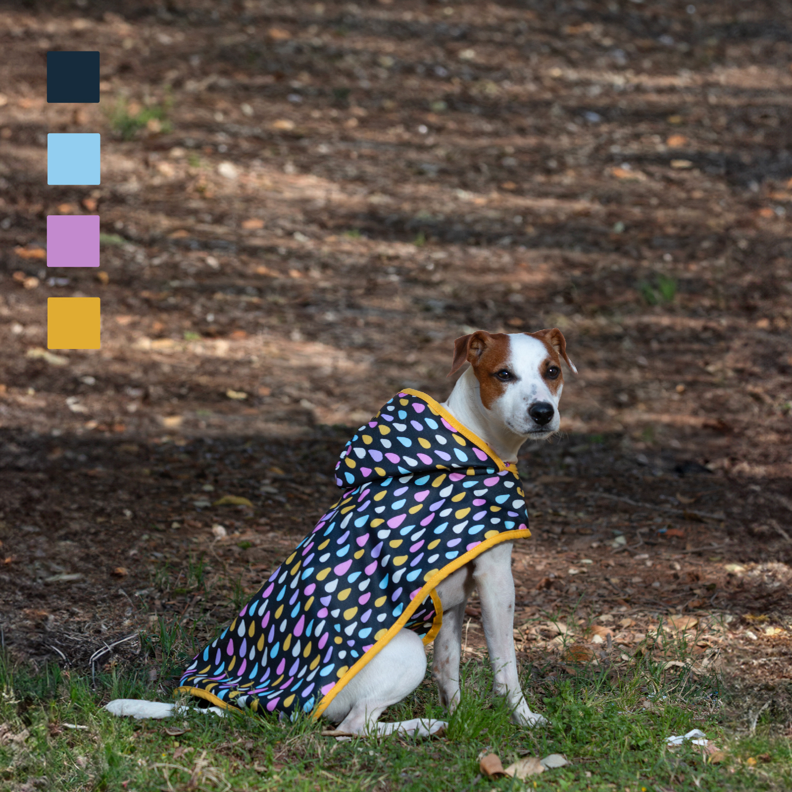 MI&amp;DOG ABRIGO IMPERMEABLE DROPS