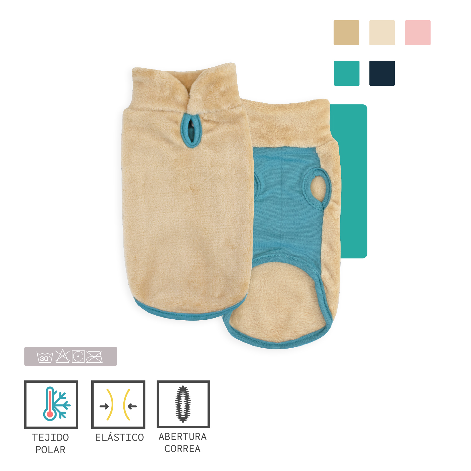MI&amp;DOG JERSEY POLAR BI COLOR CREAM