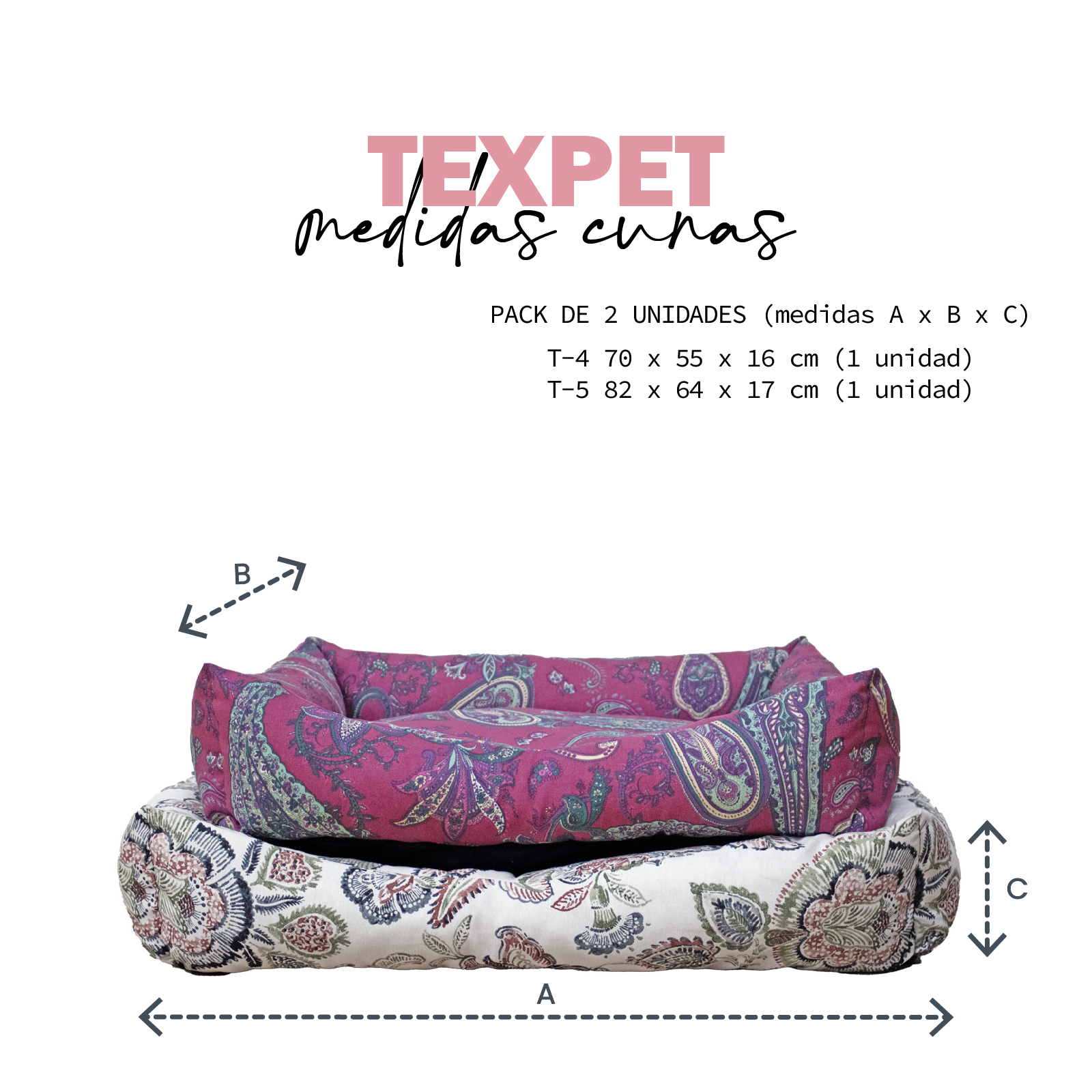 TEXPET JUEGO 2 CUNA PAW LONETA GRANDES T-4-5