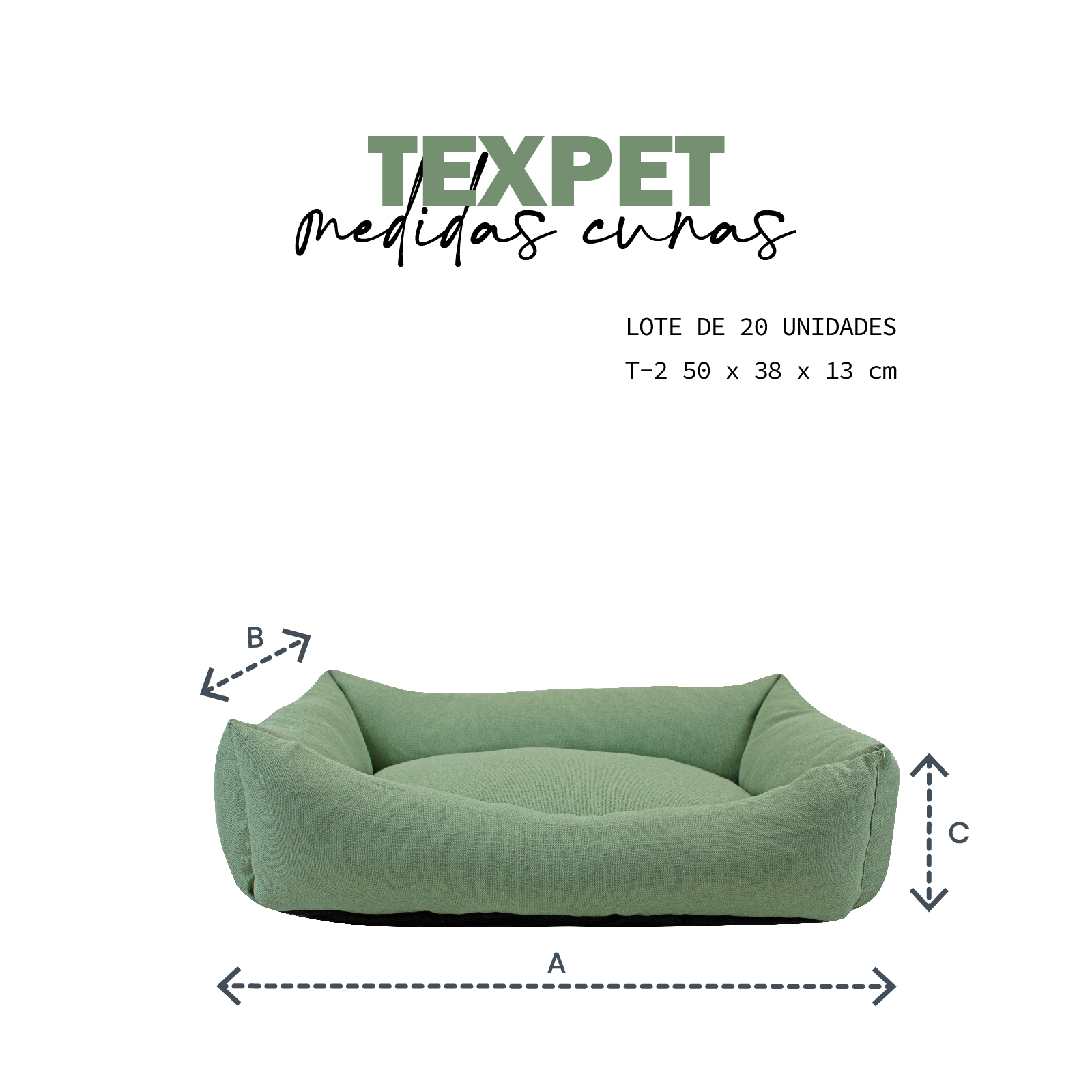 TEXPET LOTE CUNA PAW LONETA  T-2 55 x 45 x 14 CM