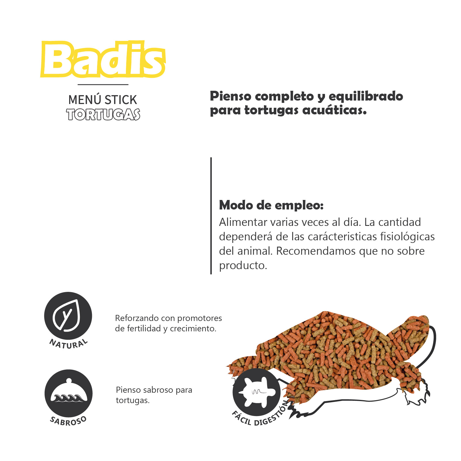 BADIS MENU DE TORTUGAS STICK