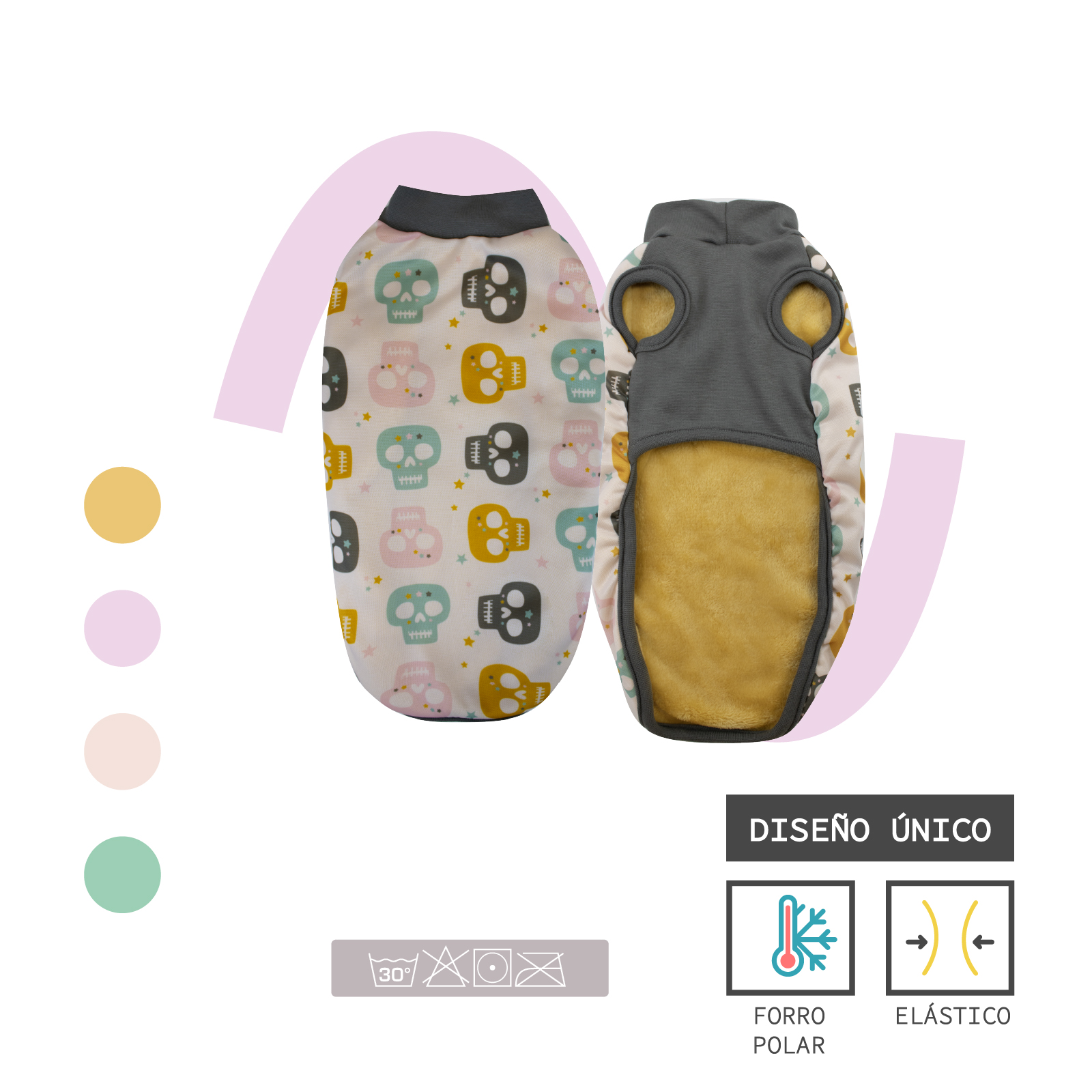 YAGU MODA ABRIGO CAPA CALAVERAS