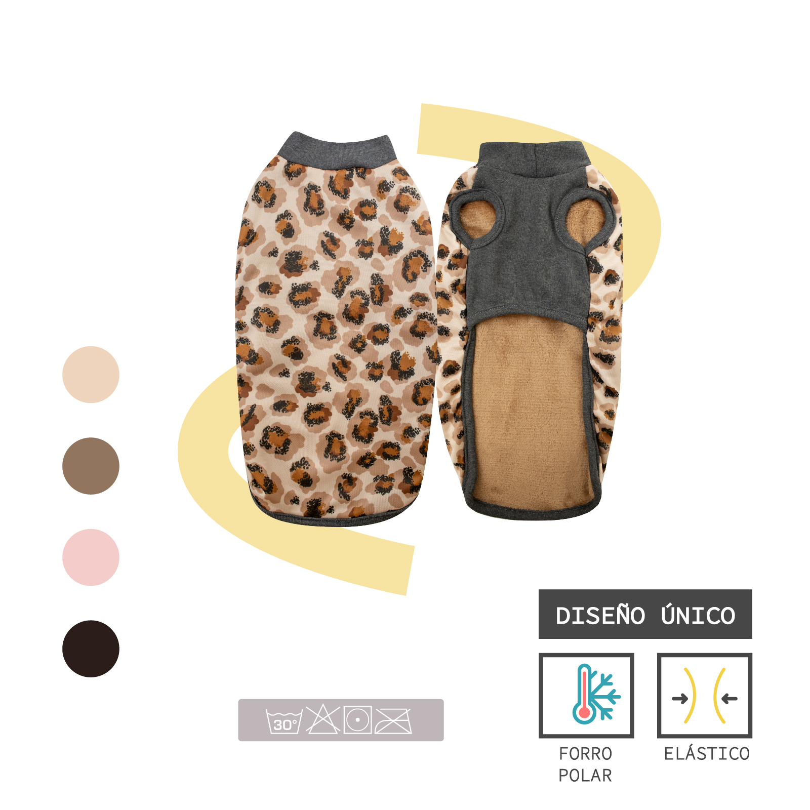 YAGU MODA ABRIGO CAPA LEOPARDO