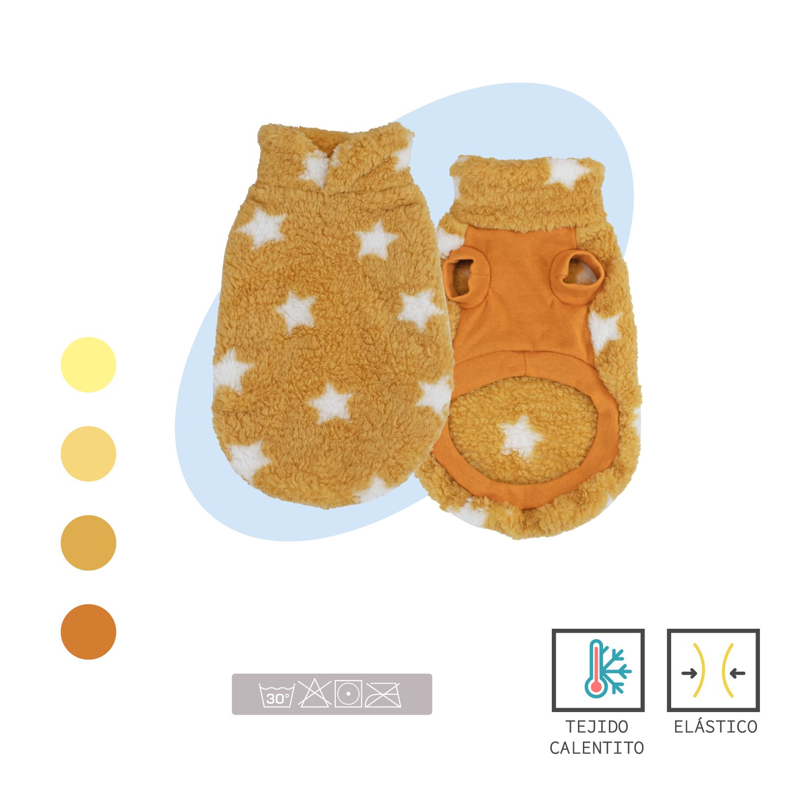 YAGU MODA SUDADERA COZY YELLOW STAR