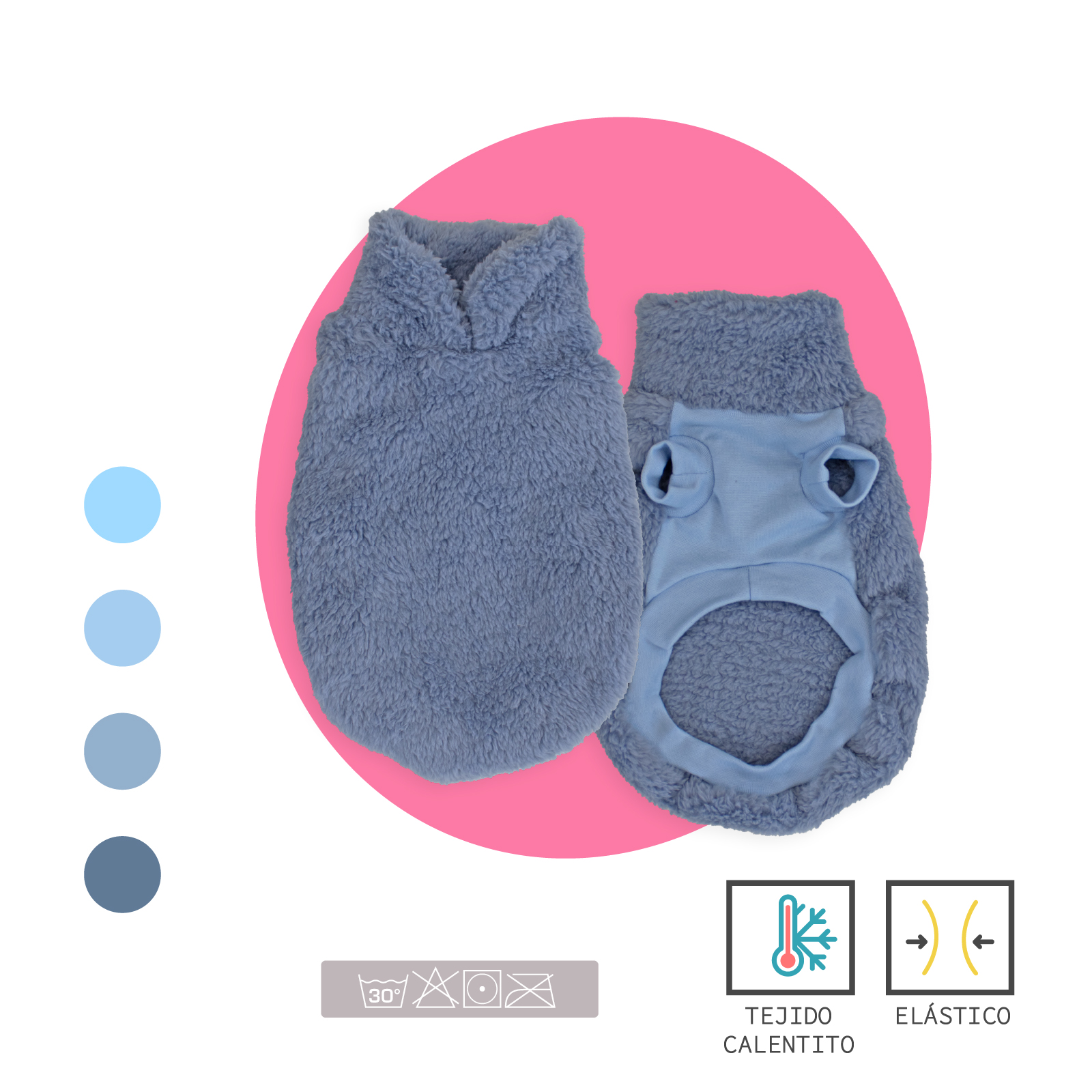 YAGU MODA SUDADERA COZY SKY BLUE