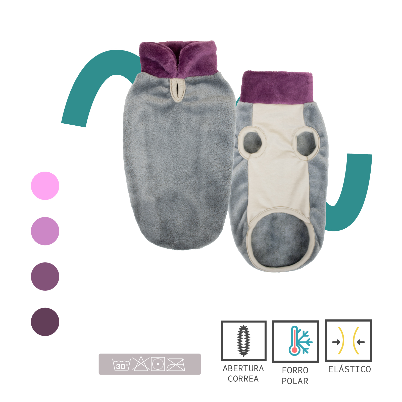 YAGU MODA JERSEY POLAR GRIS