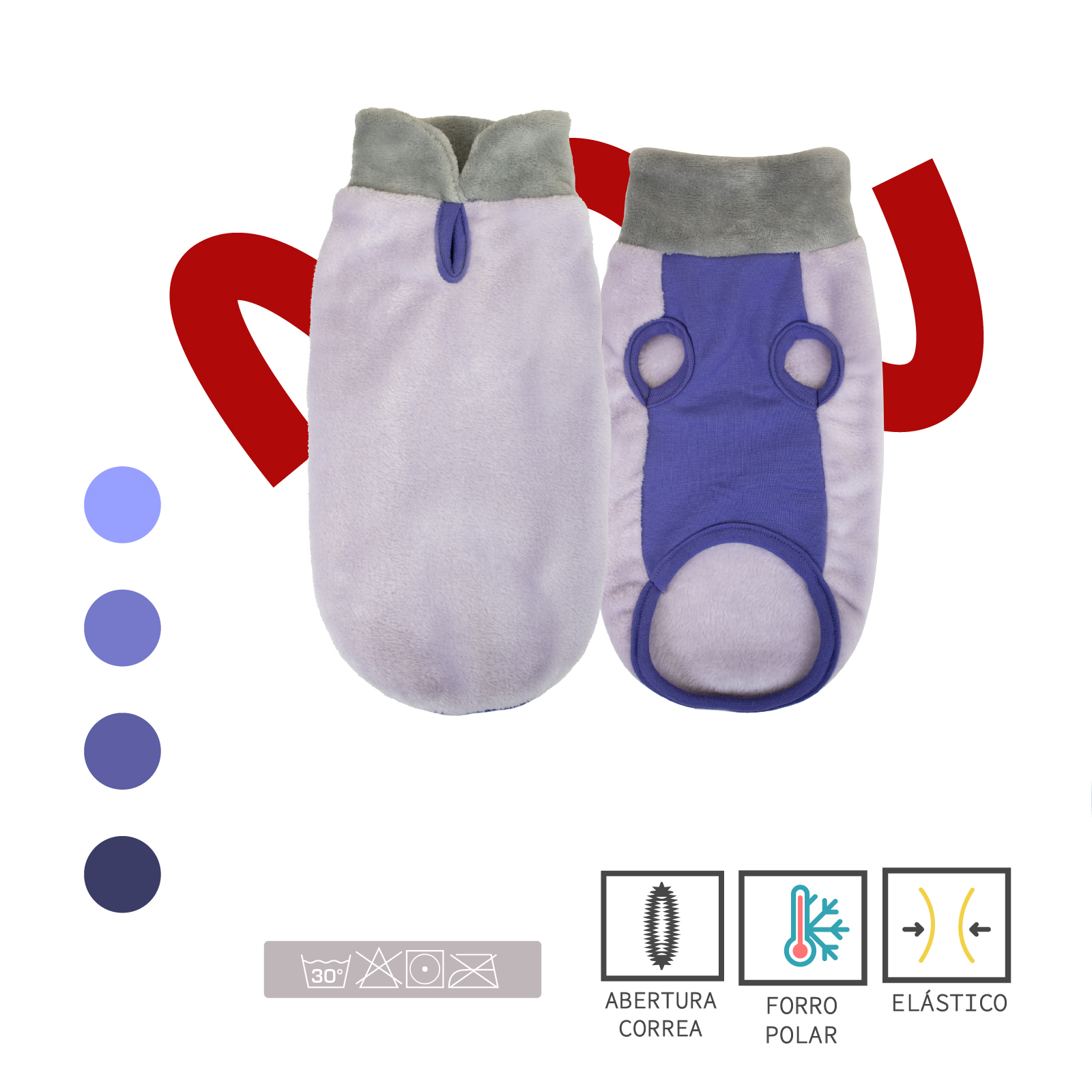 YAGU MODA JERSEY POLAR LILA